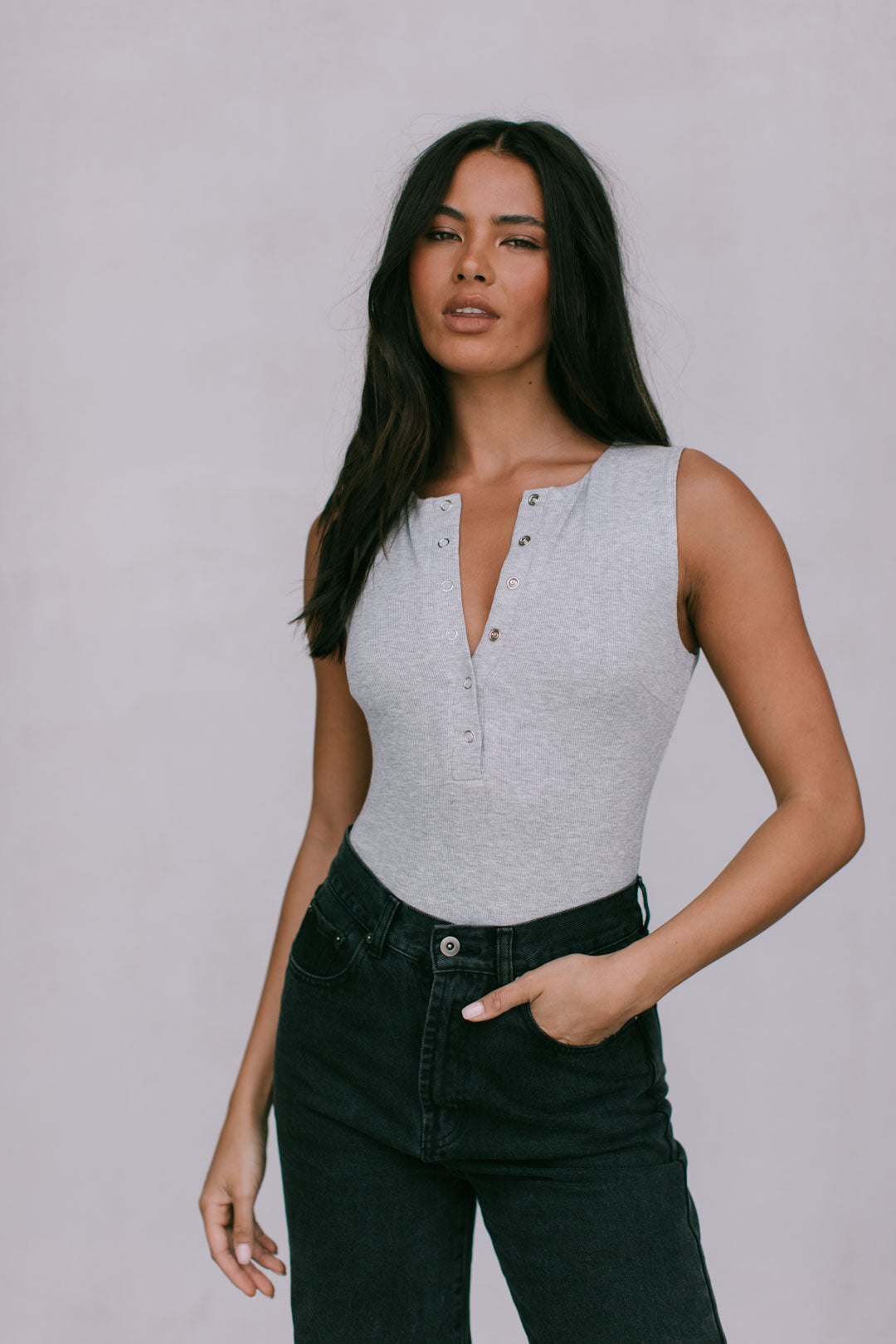 Urvi Bodysuit - Grey Marle