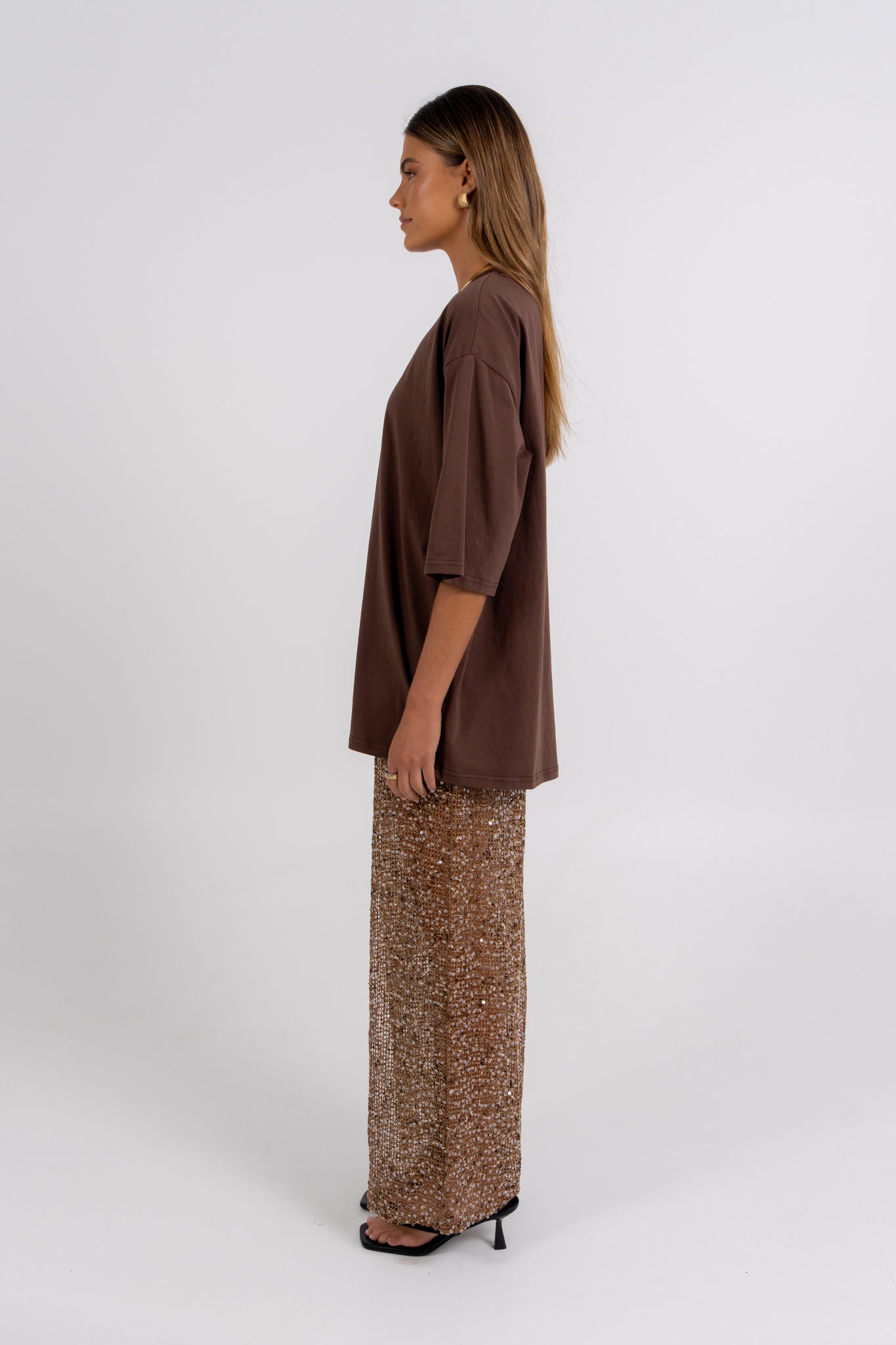 Juno Sequin Pant Mocha