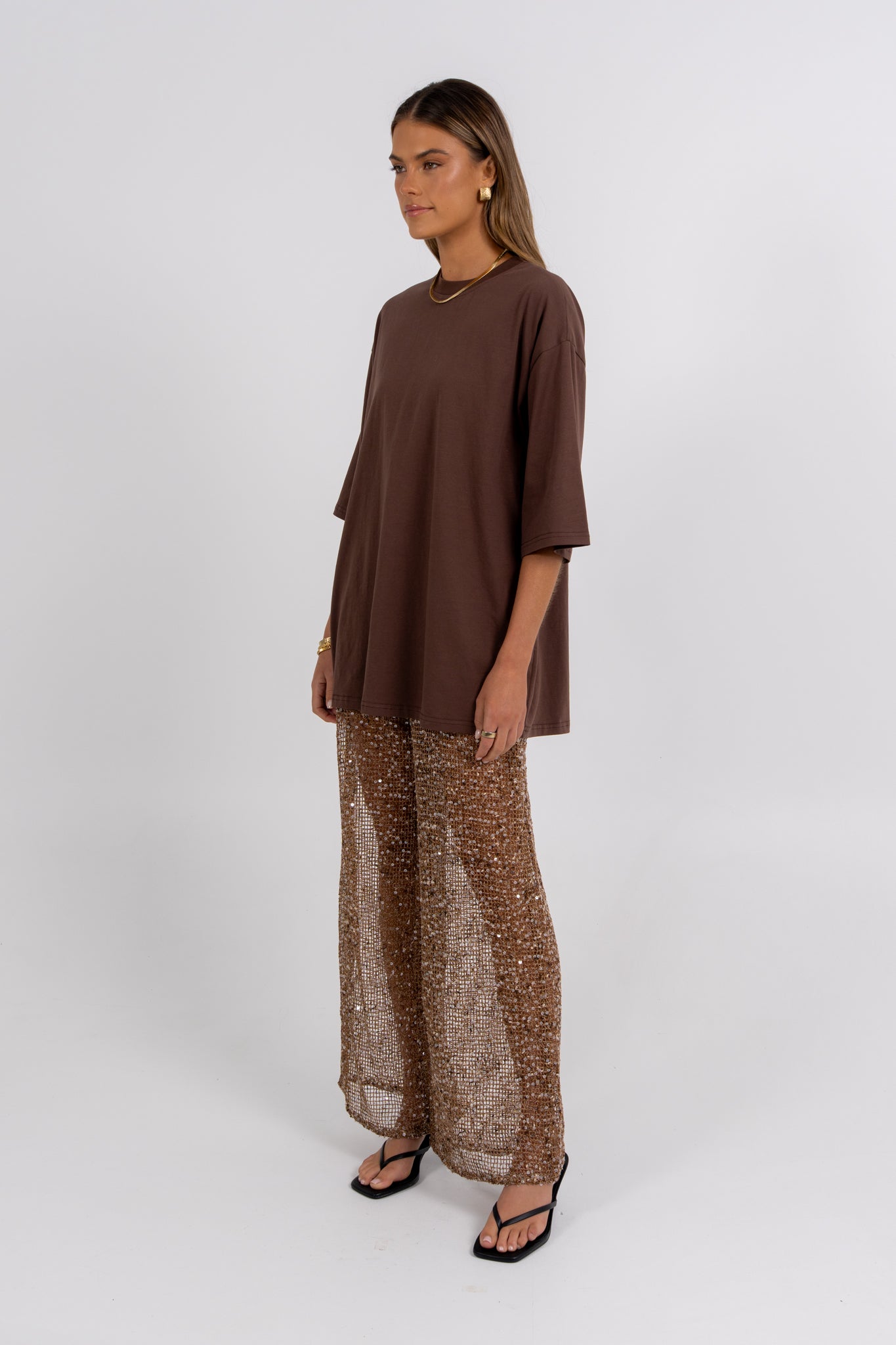 Juno Sequin Pant Mocha