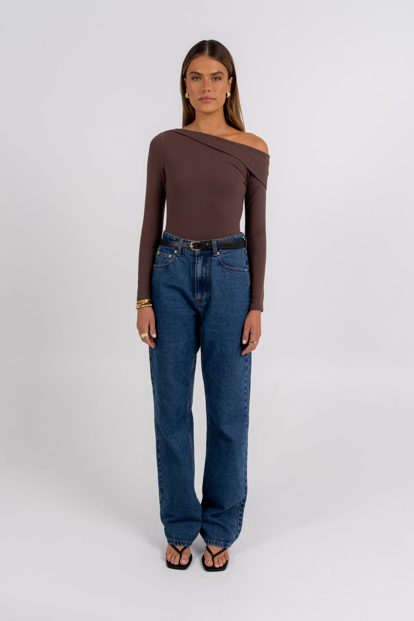 PRE ORDER Juliette Long Sleeve Bodysuit Chocolate