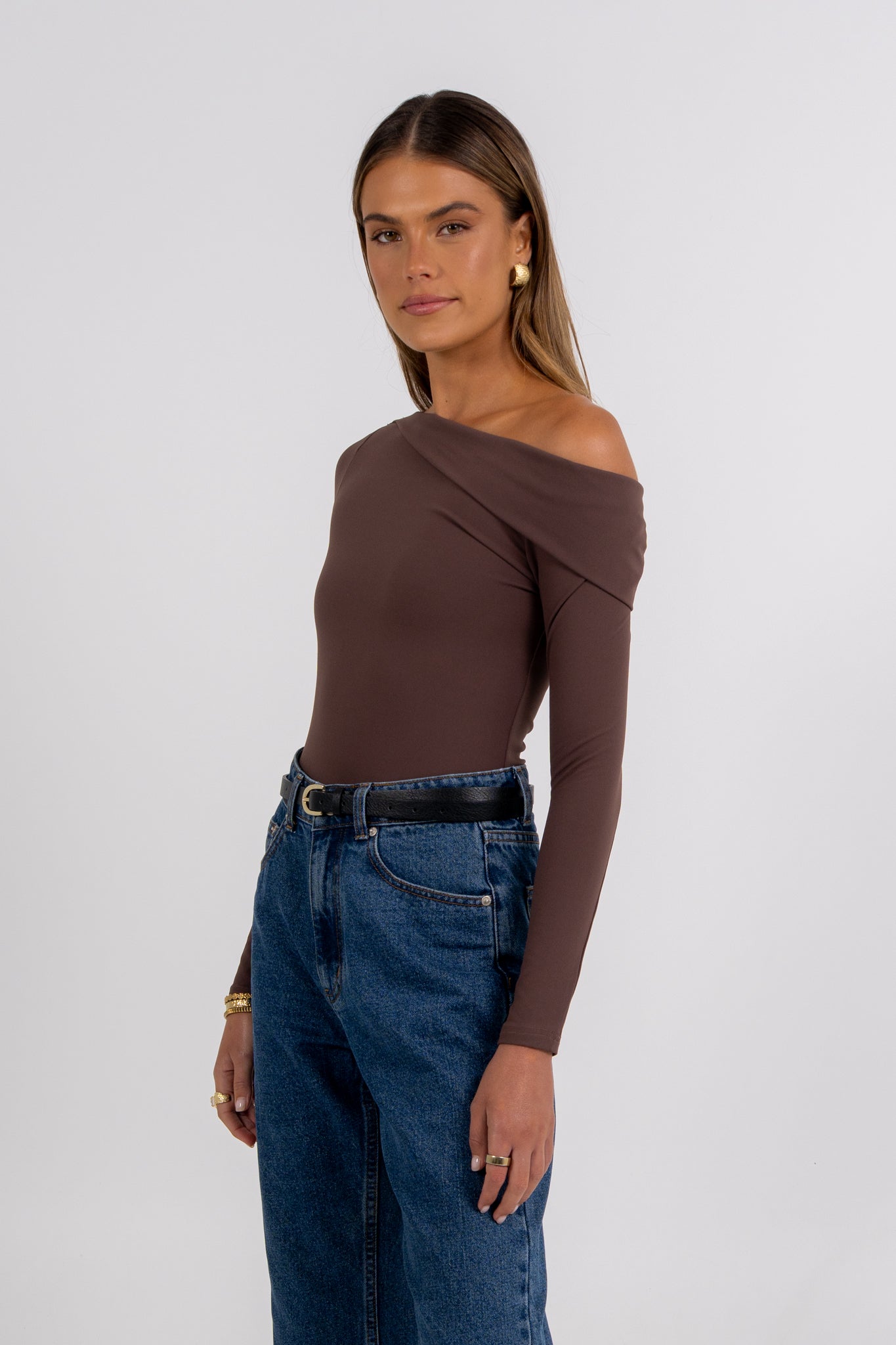 PRE ORDER Juliette Long Sleeve Bodysuit Chocolate