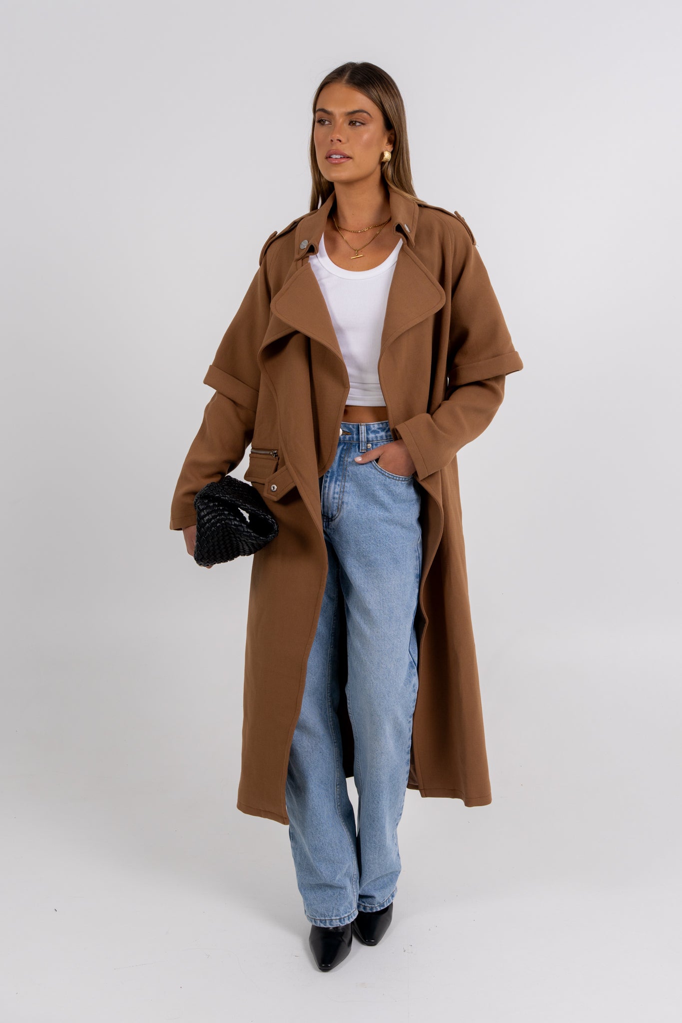Sarah Trench Coat Tan Brown