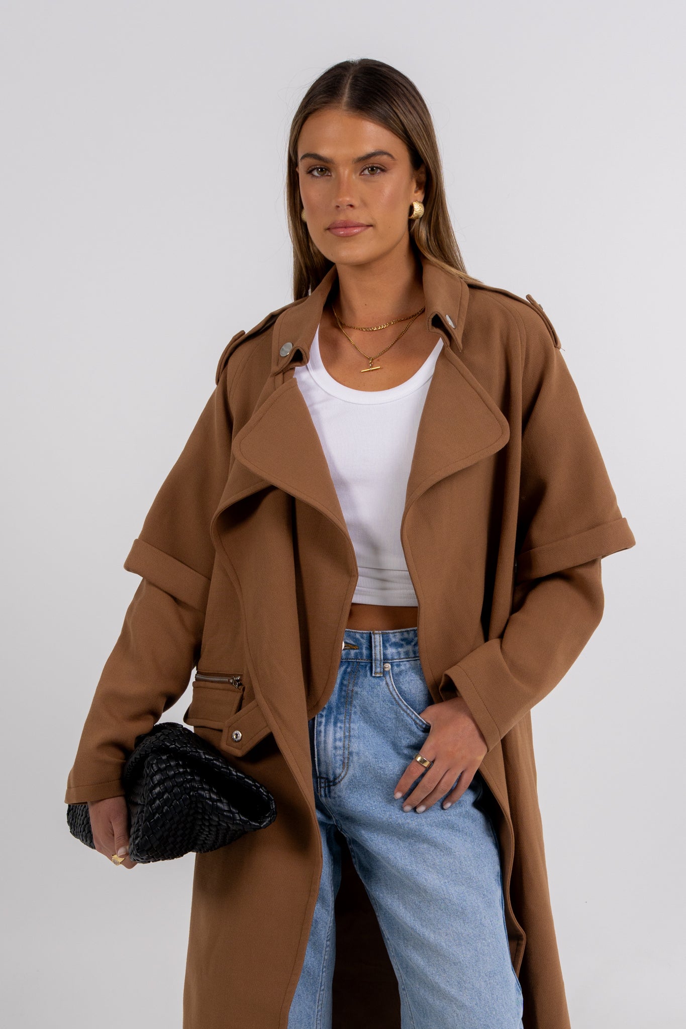 Sarah Trench Coat Tan Brown