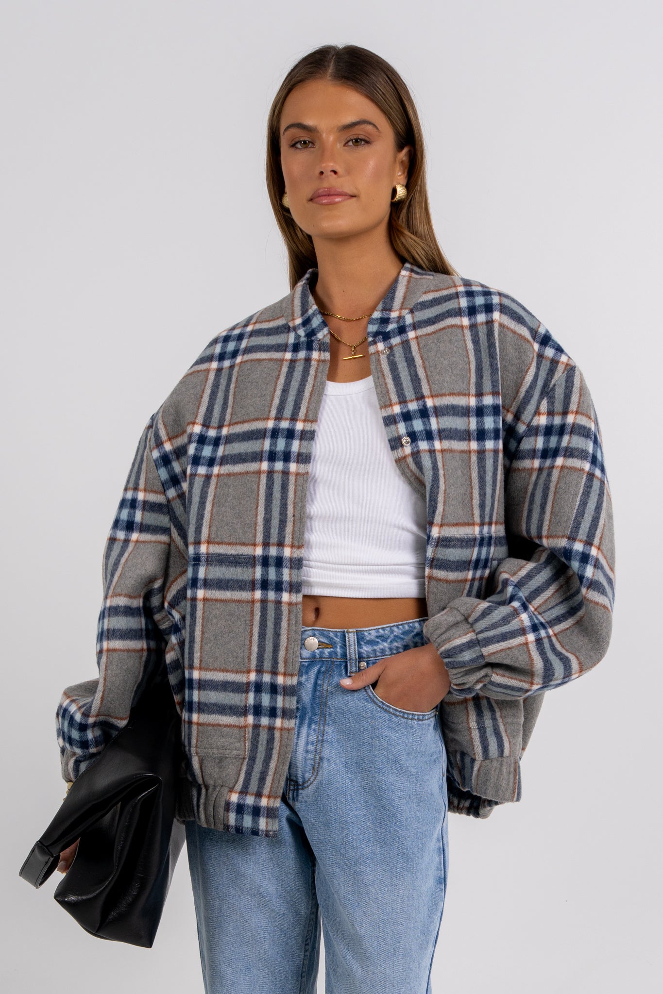 PRE ORDER Tully Bomber Jacket Tartan