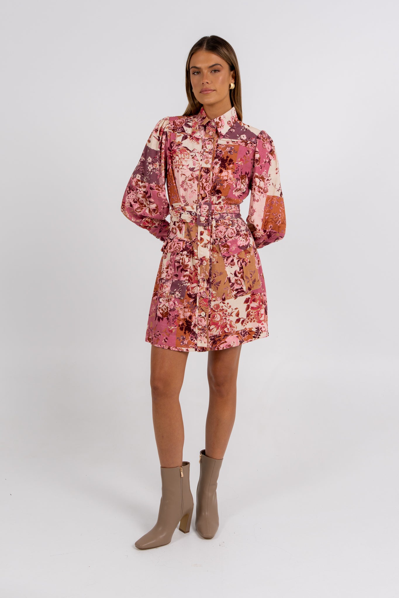 Jolanda Mini Dress Fleur Print