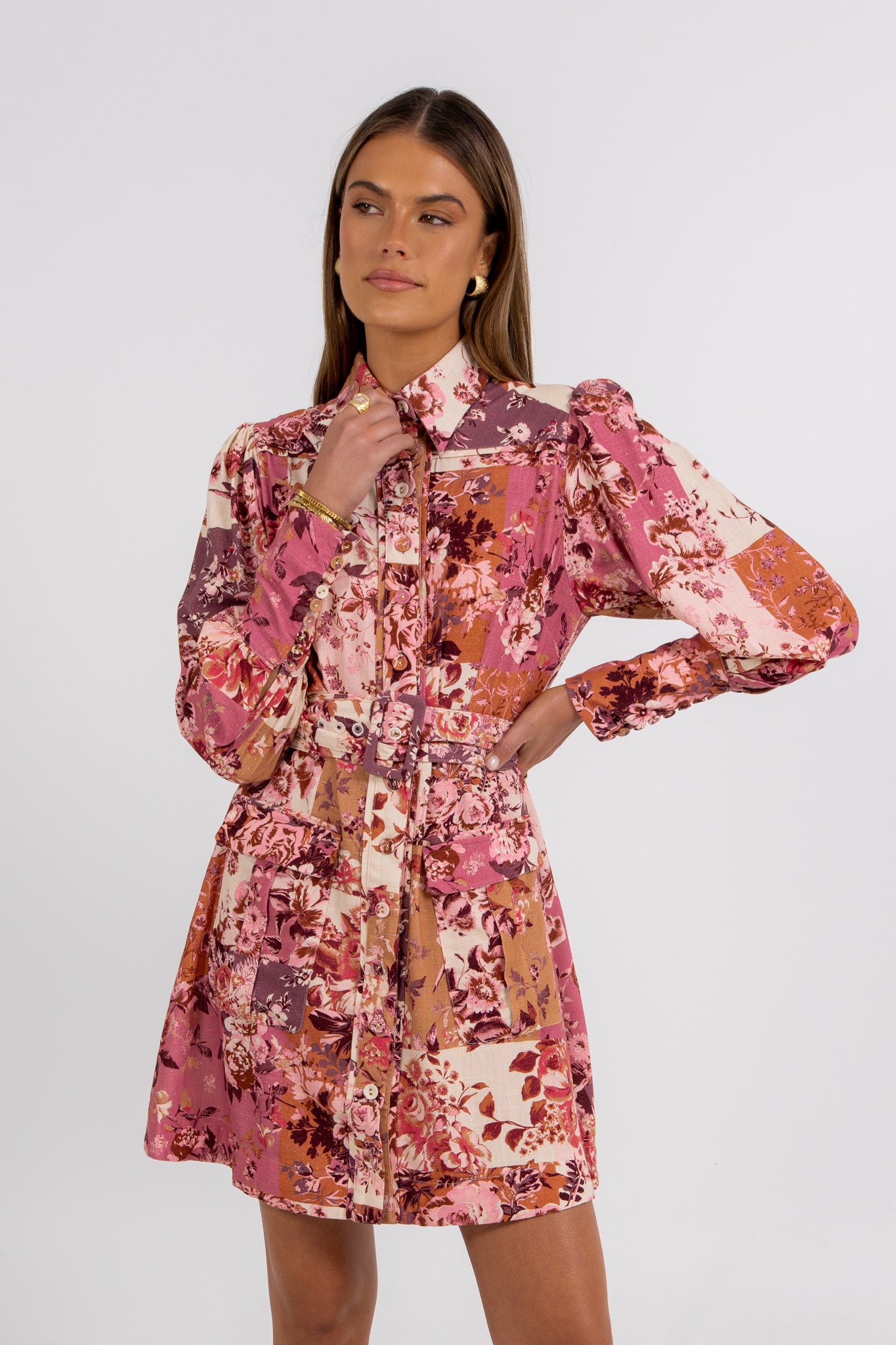 Jolanda Mini Dress Fleur Print