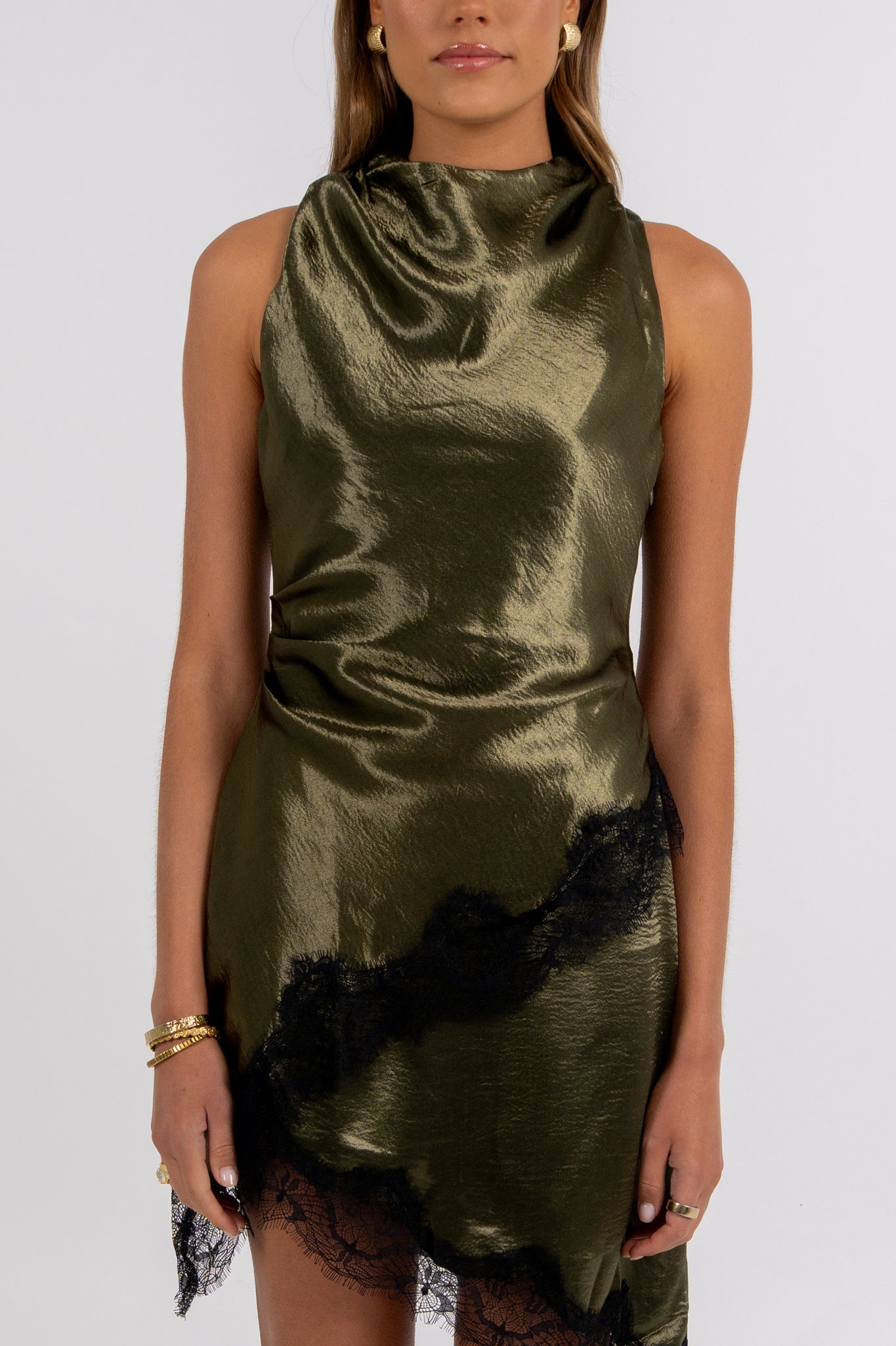 Goldie Mini Dress Khaki