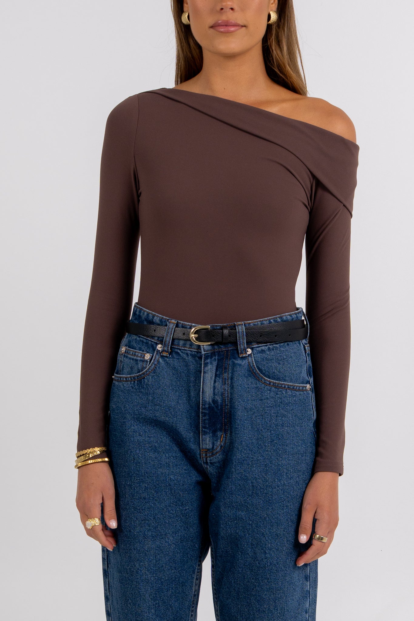 PRE ORDER Juliette Long Sleeve Bodysuit Chocolate
