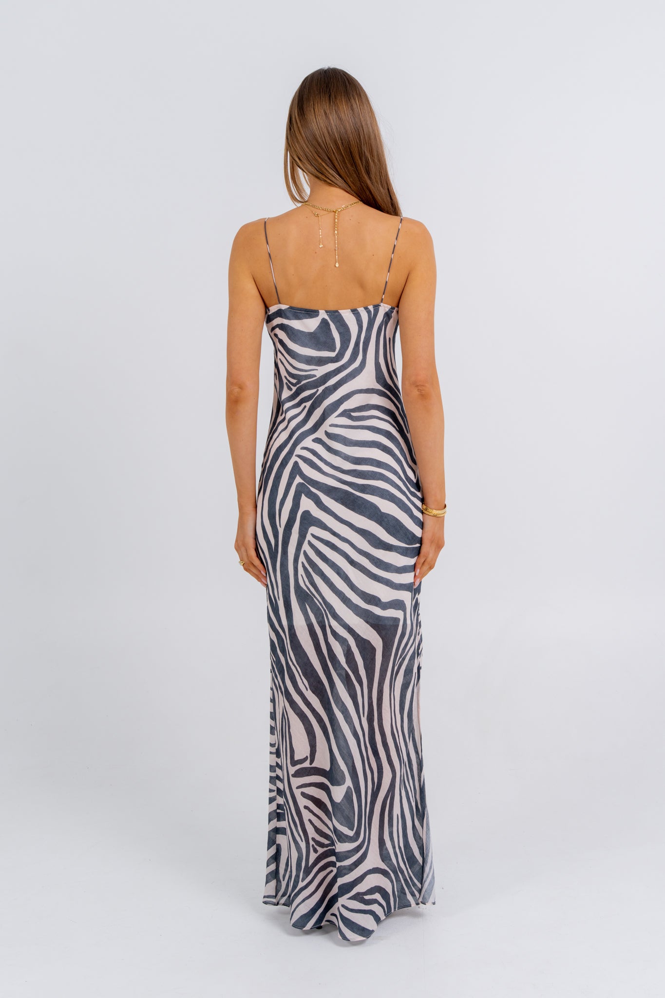 Venetian Maxi Dress Zebra Print