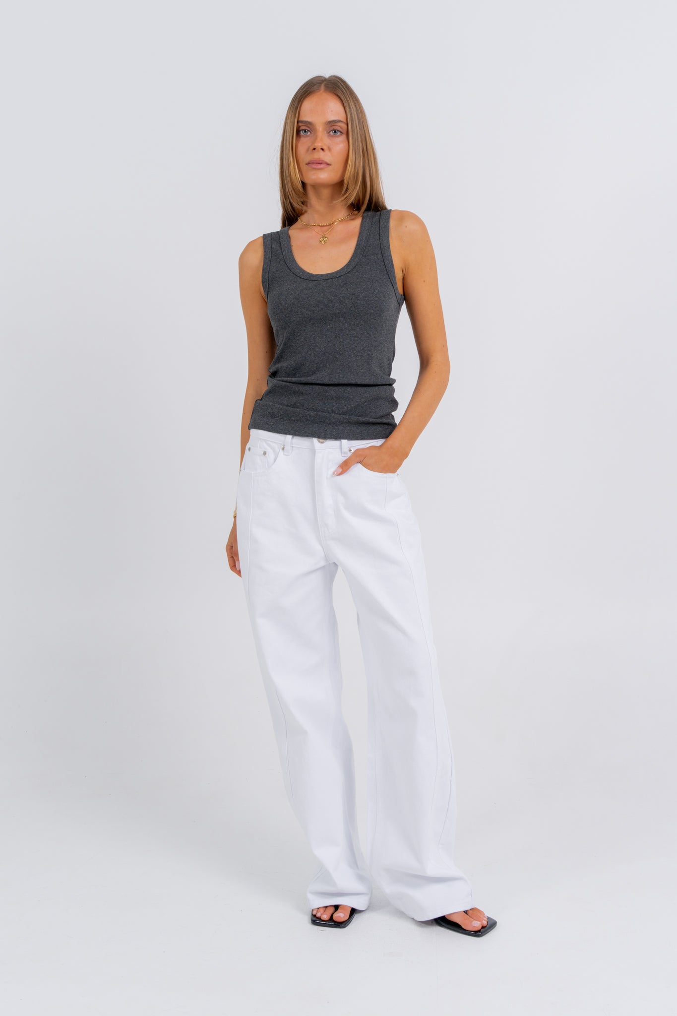 Gemma Tank Charcoal