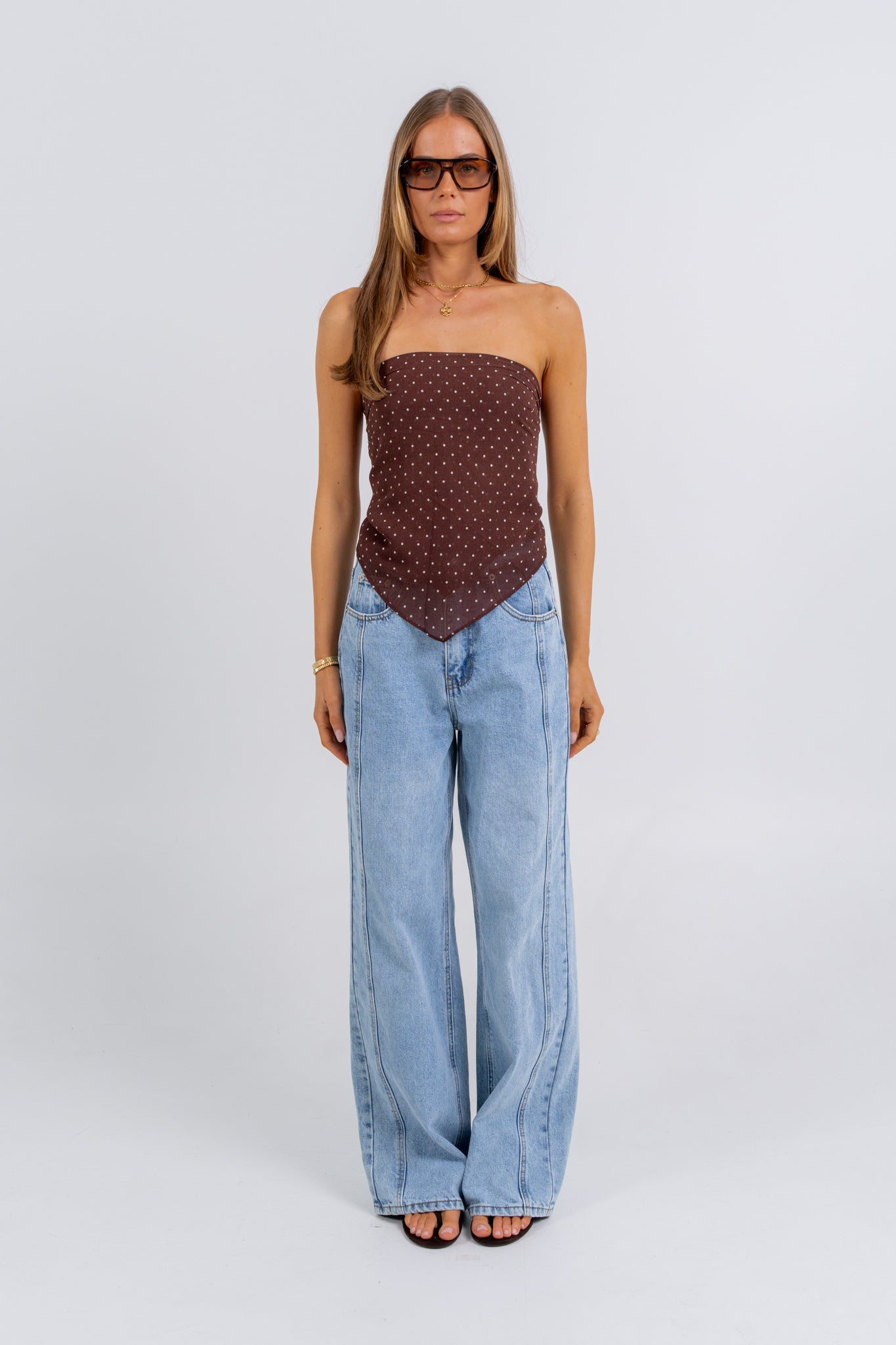 Mimi Scarf Top Polka Dot