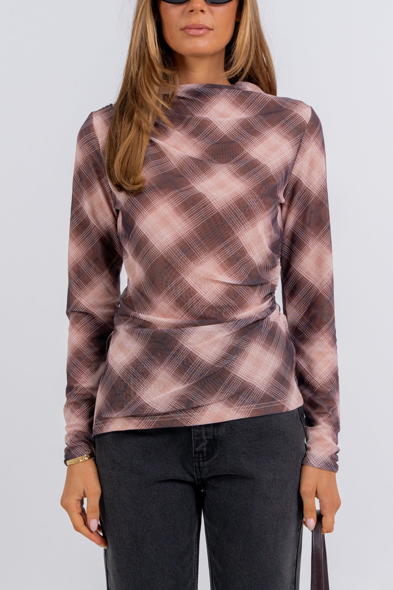 Orlanda Top Plaid