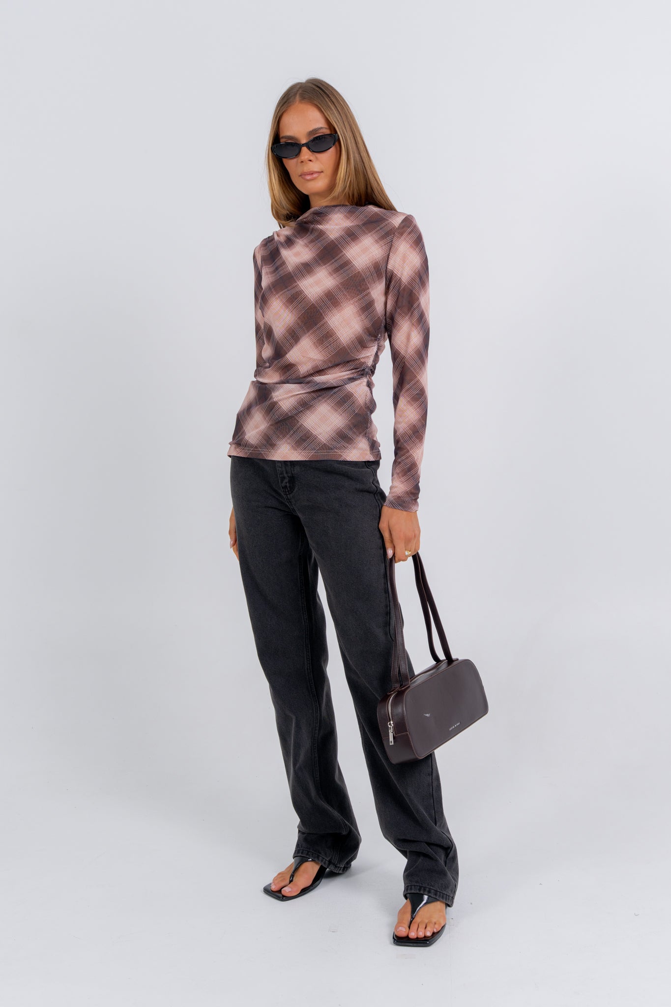 Orlanda Top Plaid
