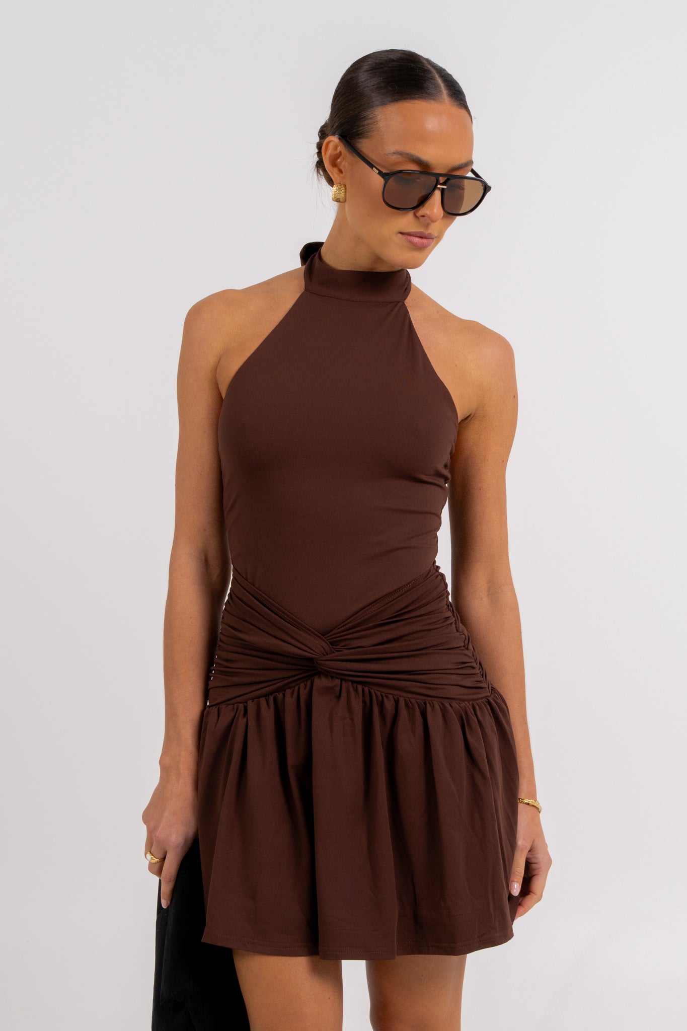 Xena Mini Dress Chocolate