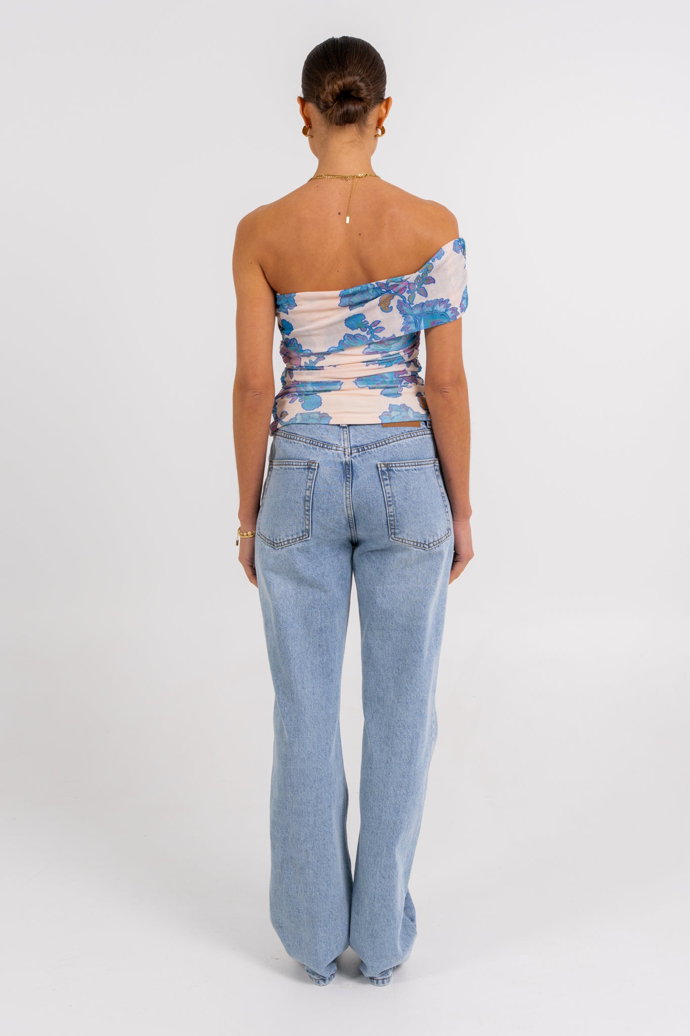 Tamsin Off-the-shoulder Top Inkora Print