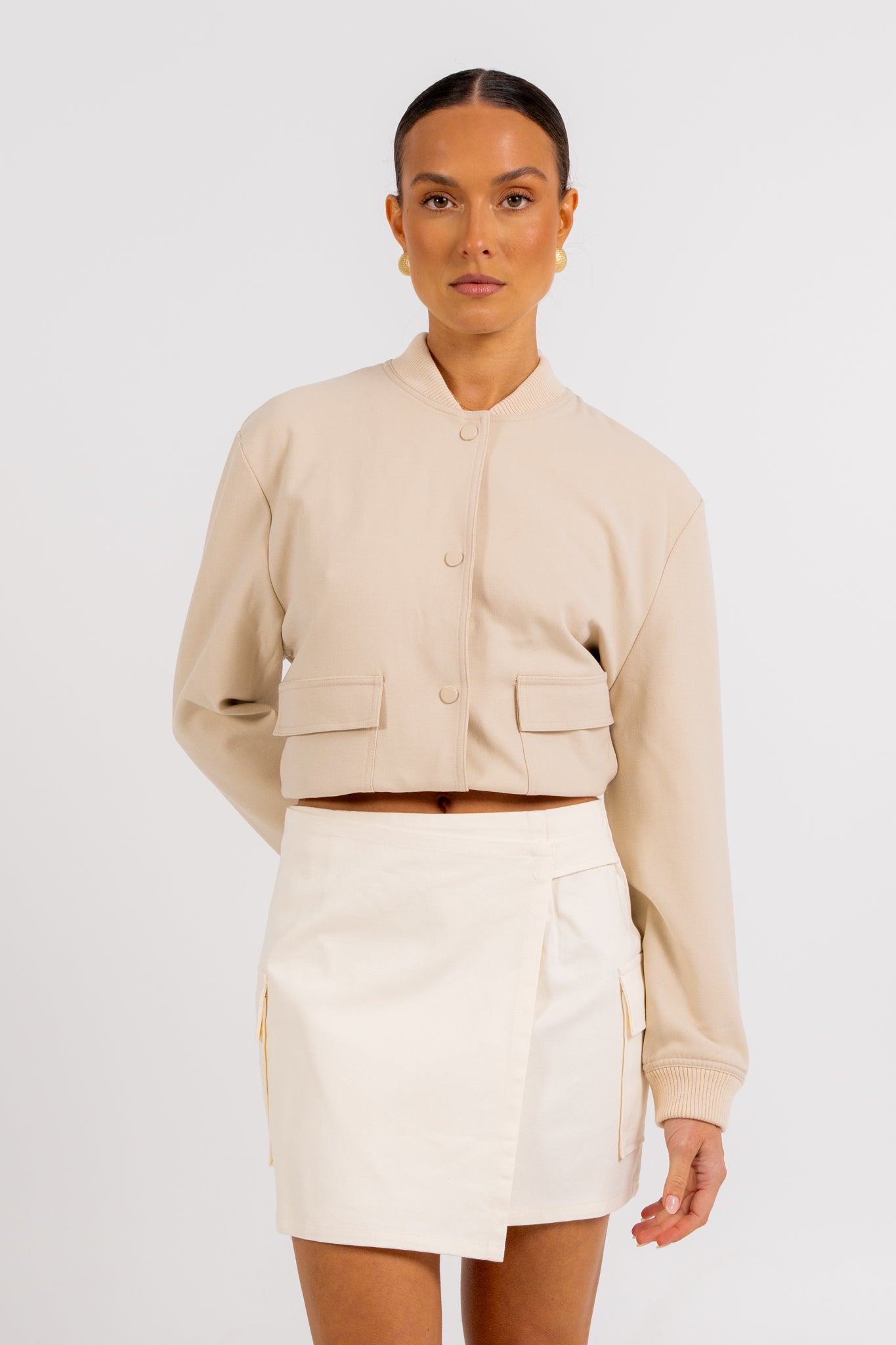 Quinie Bomber Jacket Cream