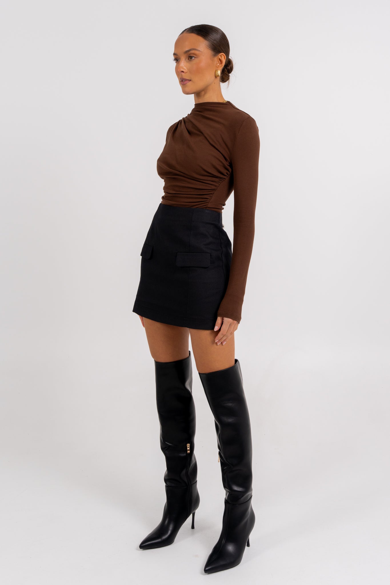 Basilio Mini Skirt Black