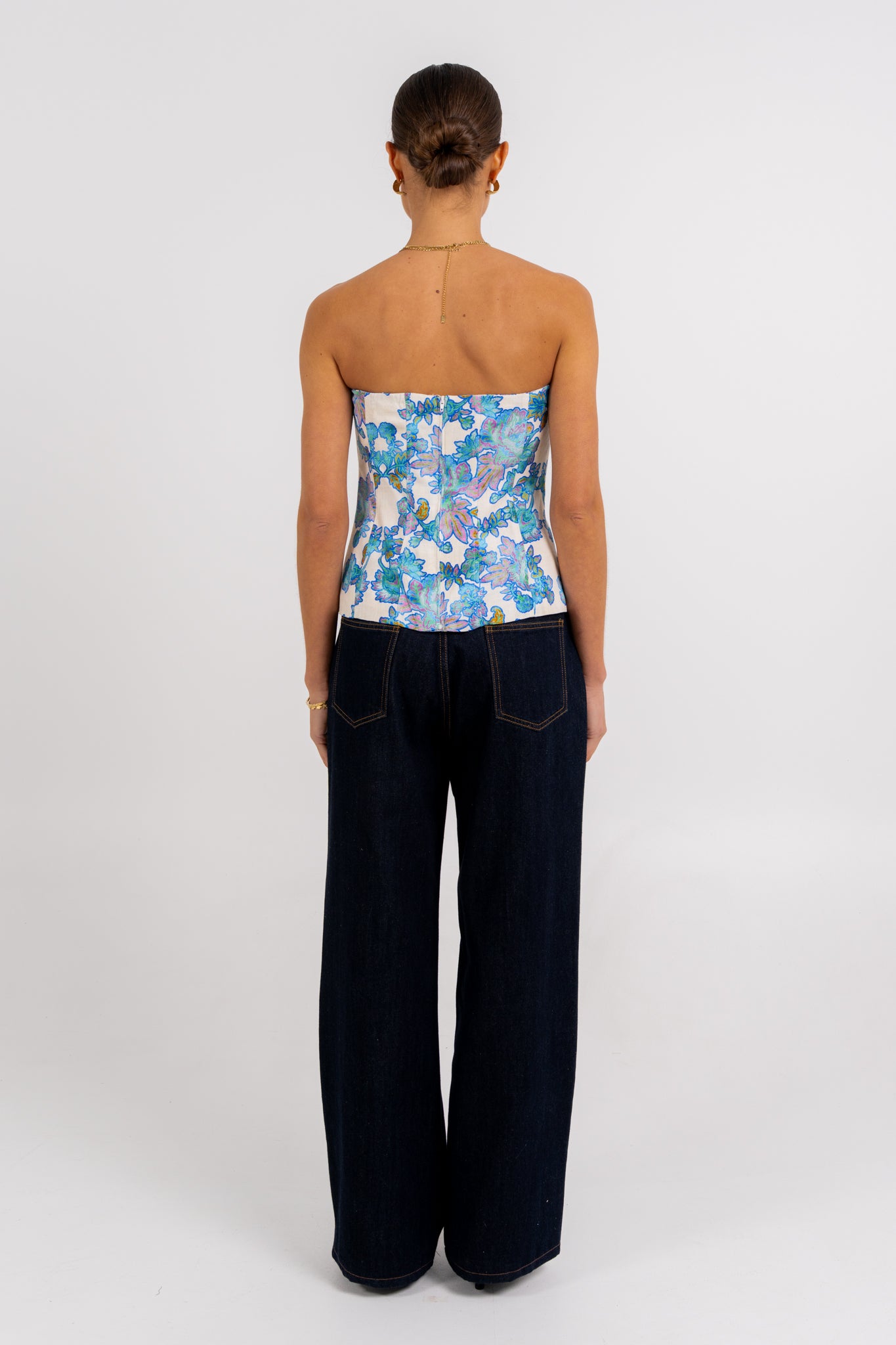 Vola Strapless Top Inkora Print