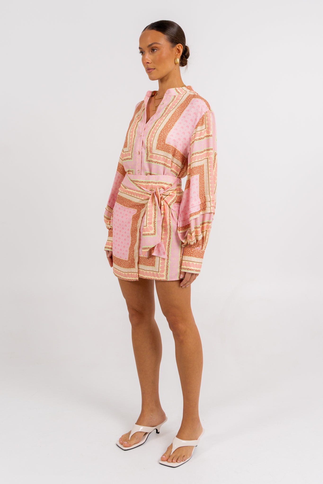 Vigo Mini Skirt Pink Tile