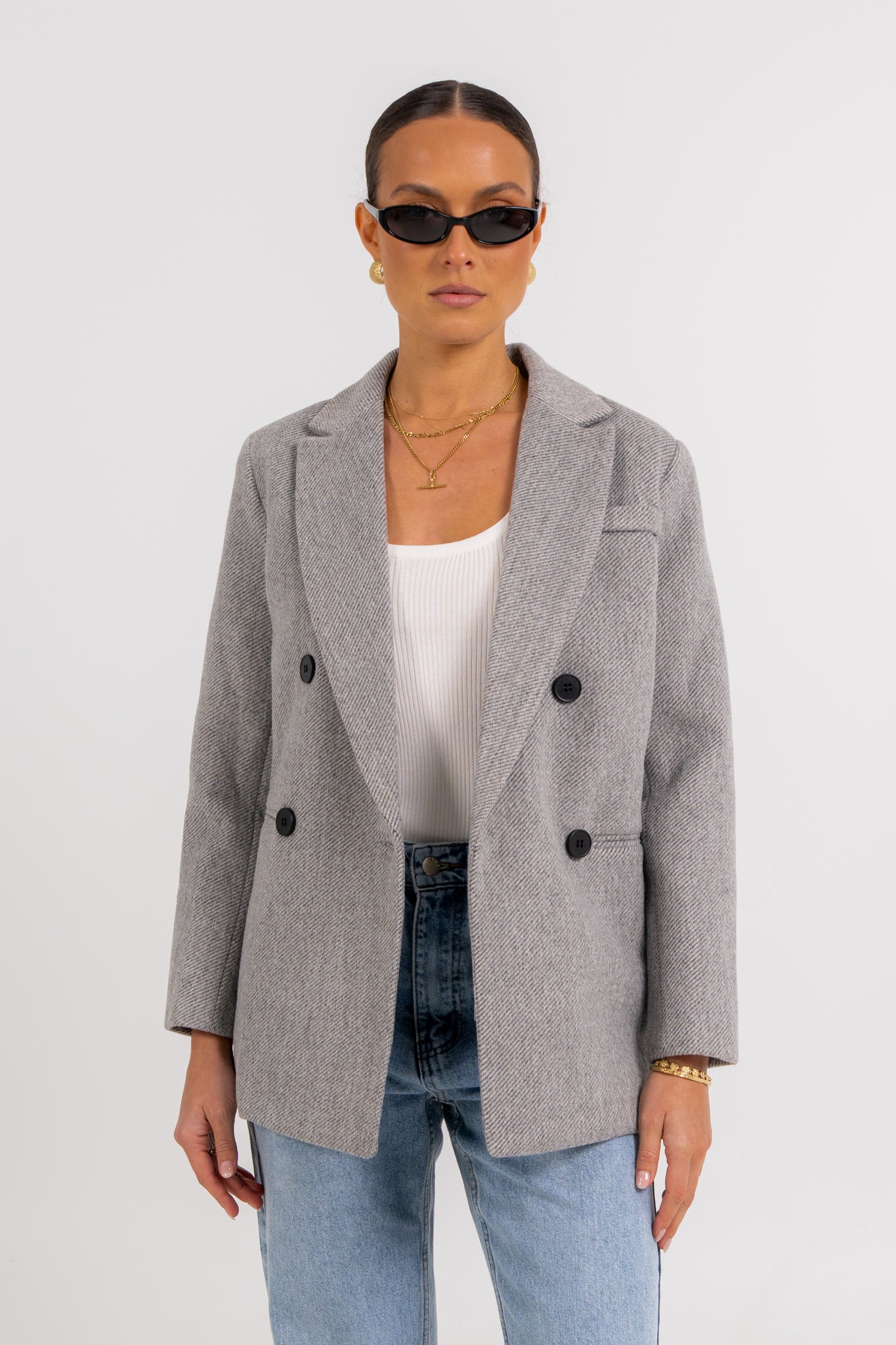 Mila Blazer Charcoal