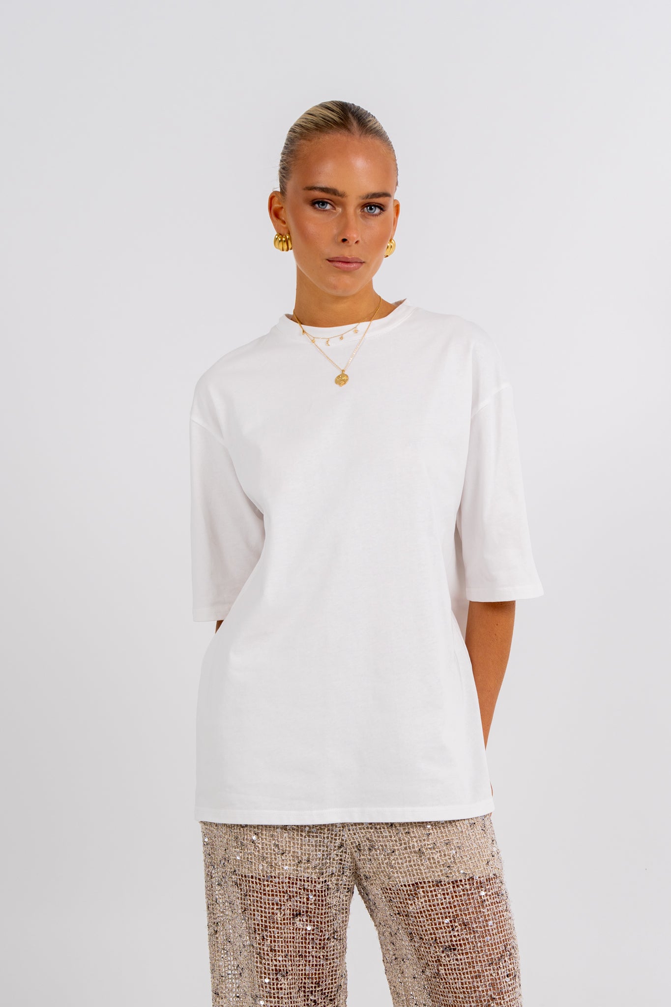 Juno Sequin Pant Beige