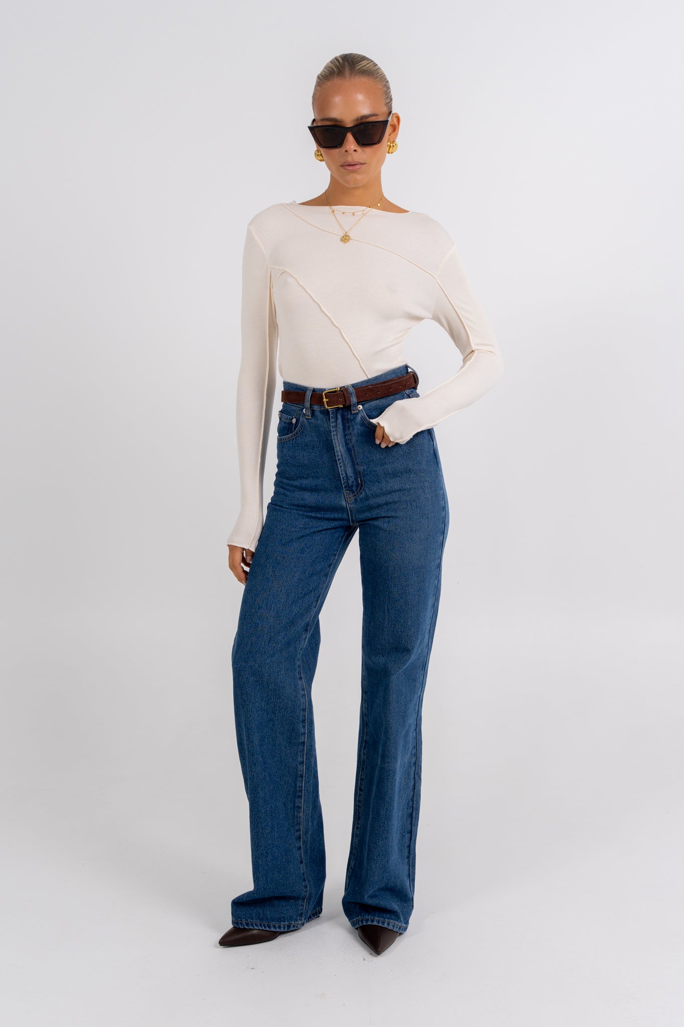 PRE ORDER Nicka Long Sleeve Top Ivory