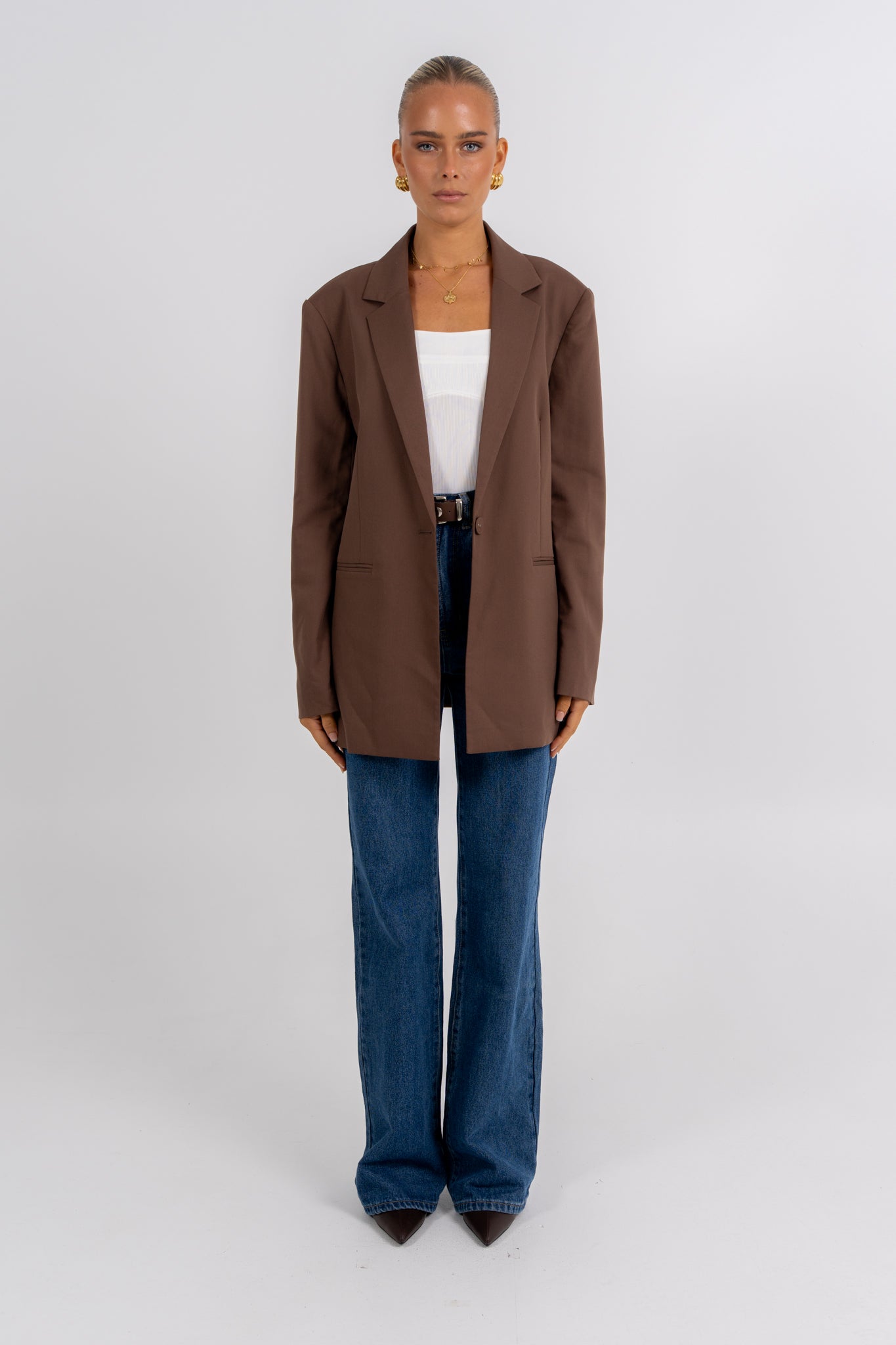 PRE ORDER Quade Blazer Chocolate