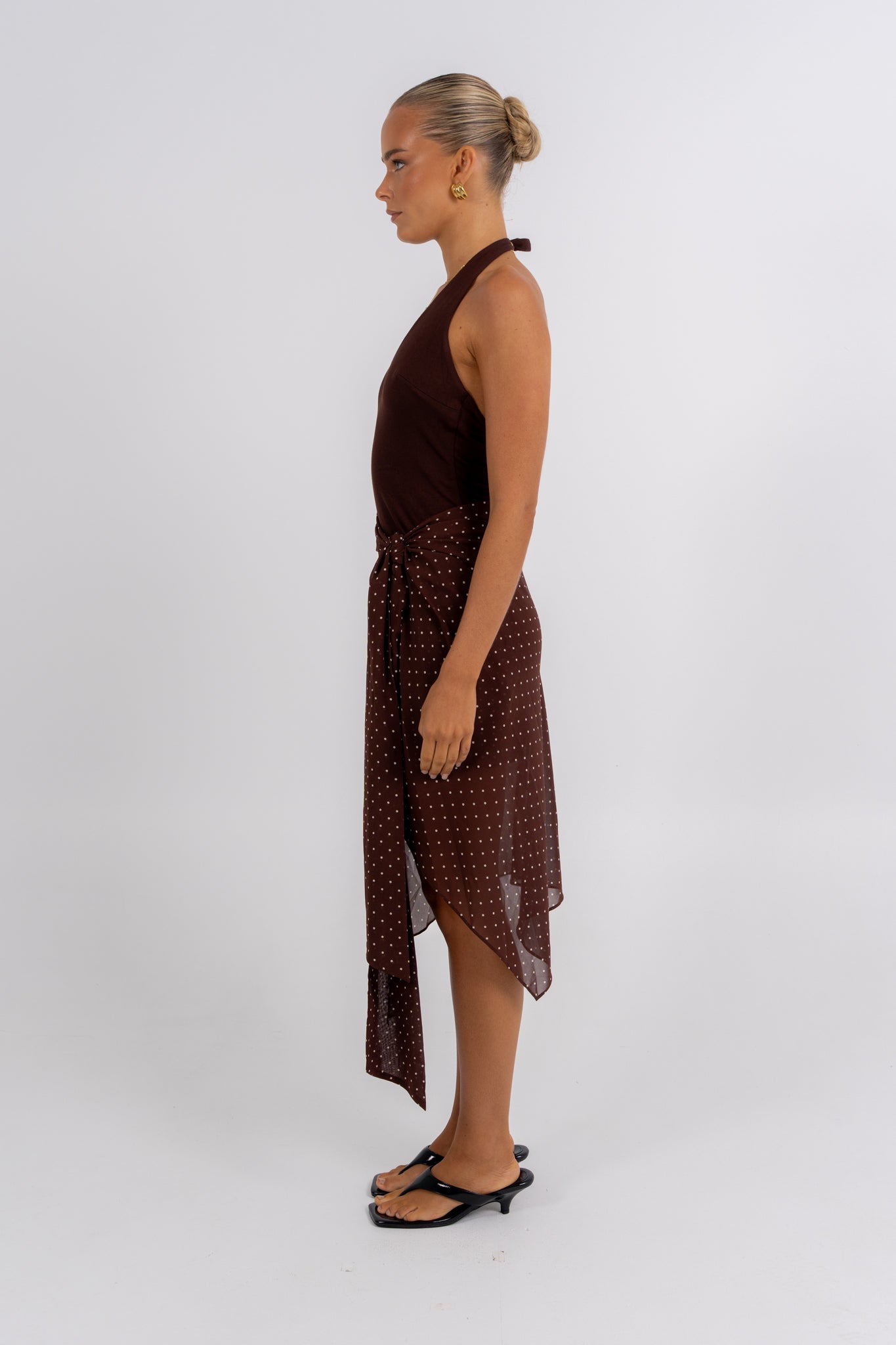 Deering Halter Dress Polka Dot