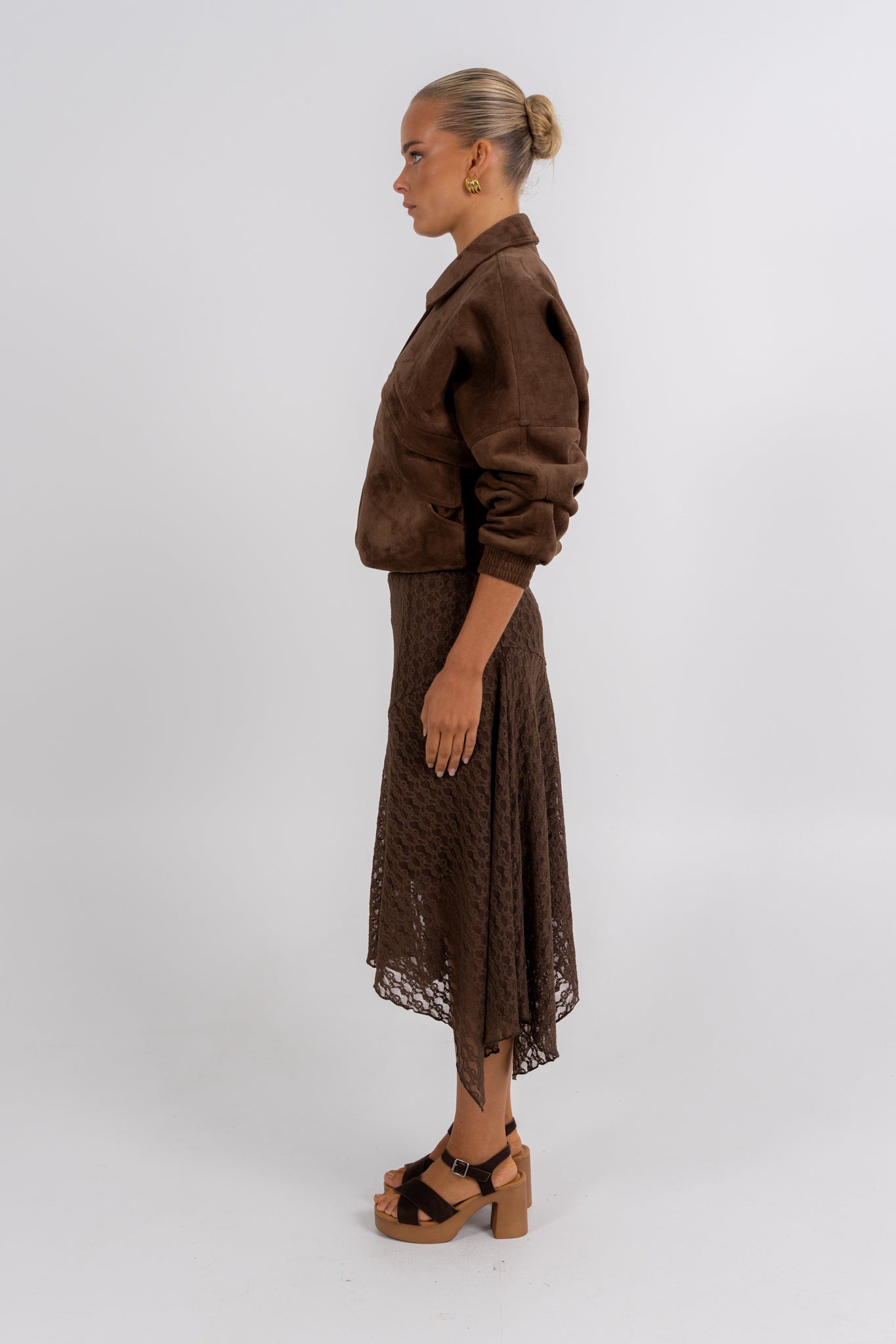 Jade Midi Skirt Chocolate