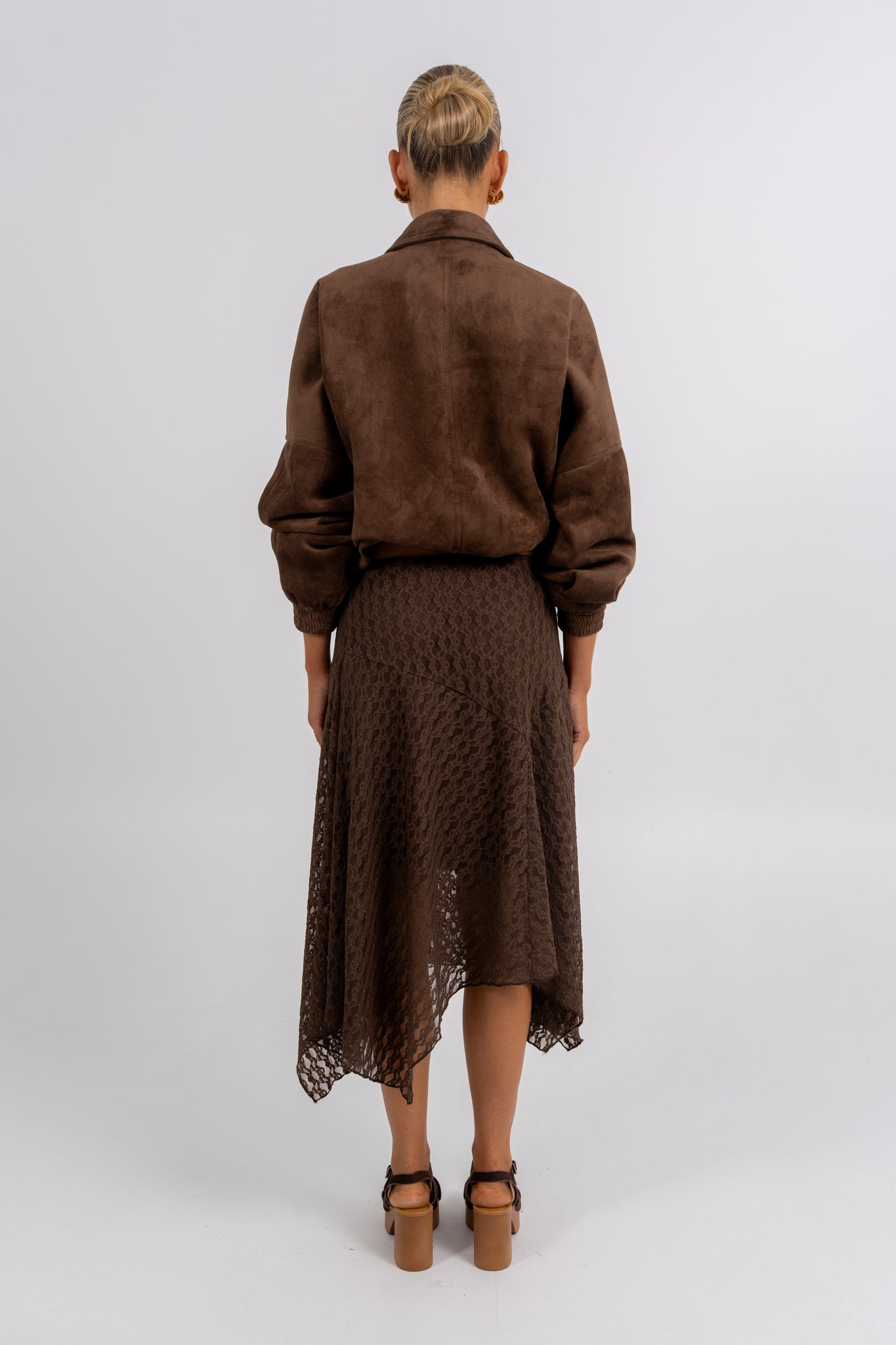 Jade Midi Skirt Chocolate