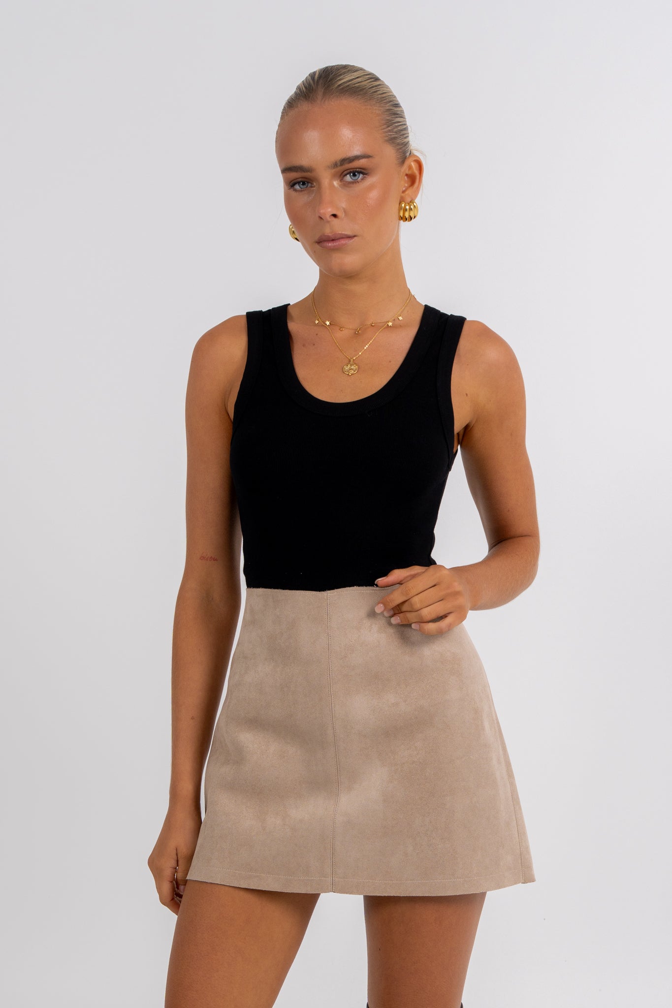 Reya Mini Skirt Stone