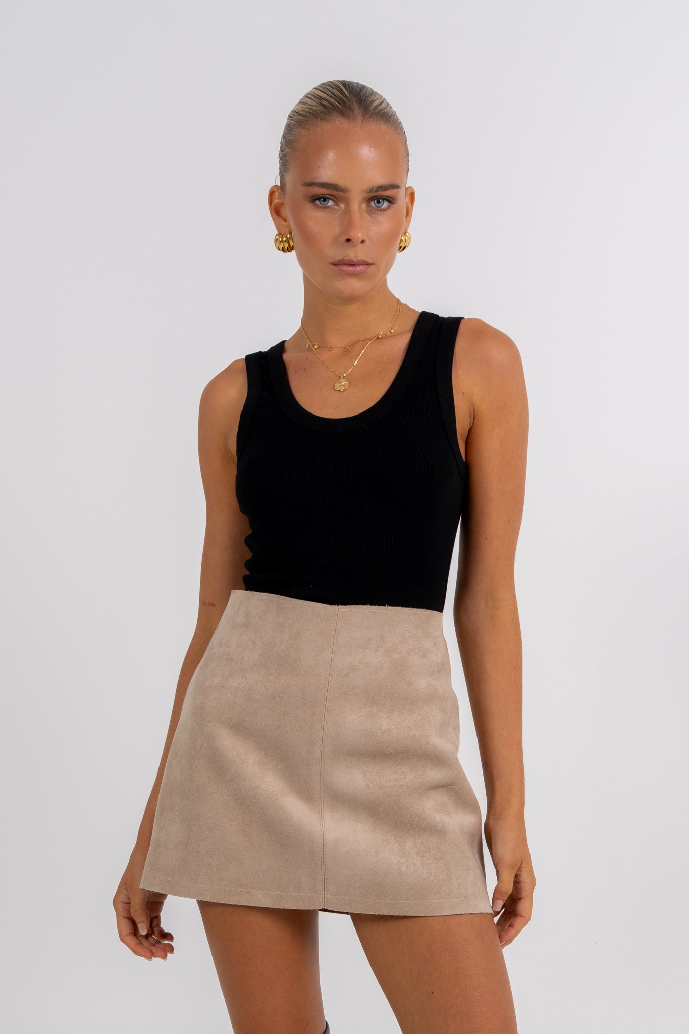 Reya Mini Skirt Stone