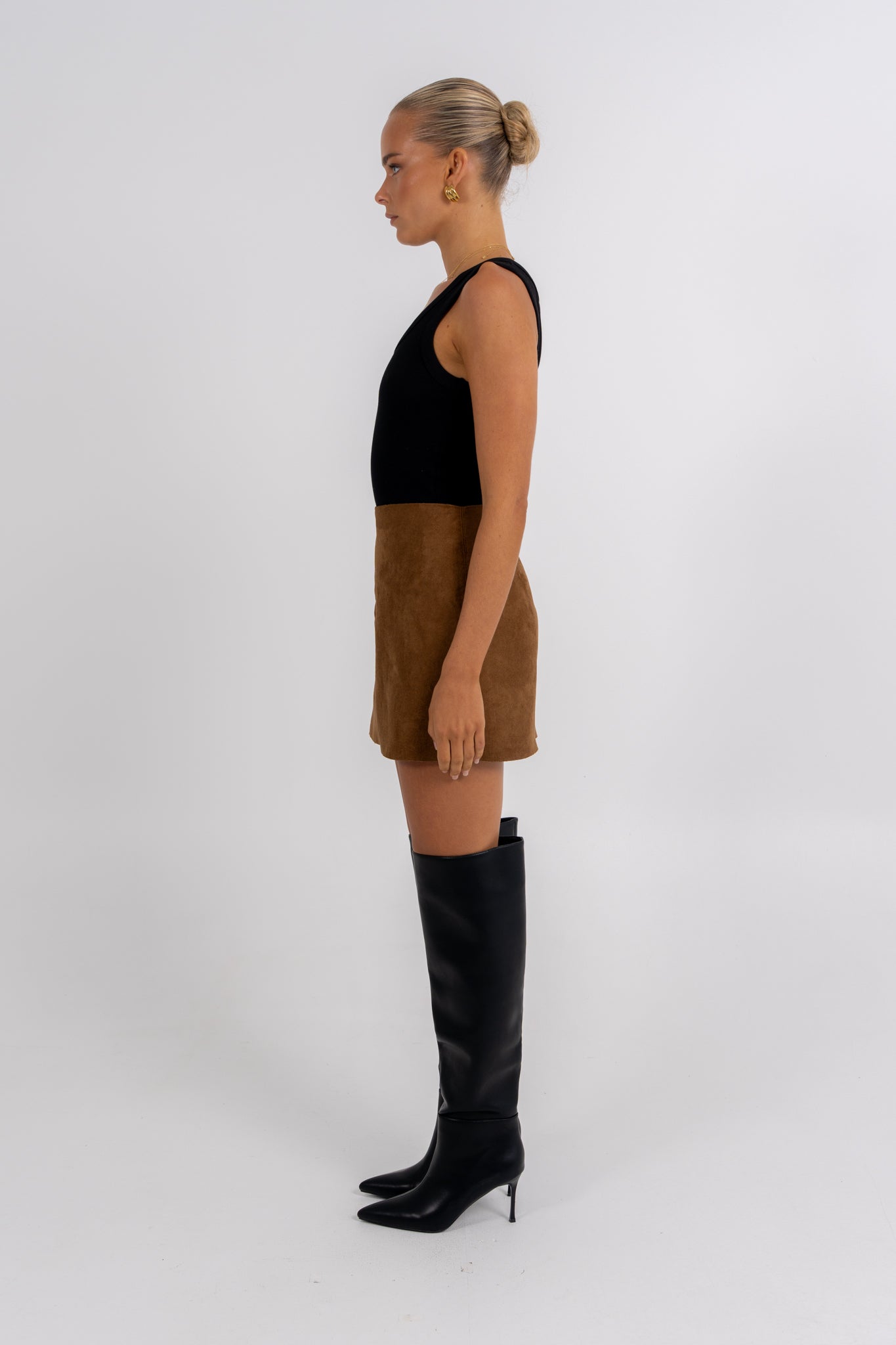 Reya Mini Skirt Tan Brown