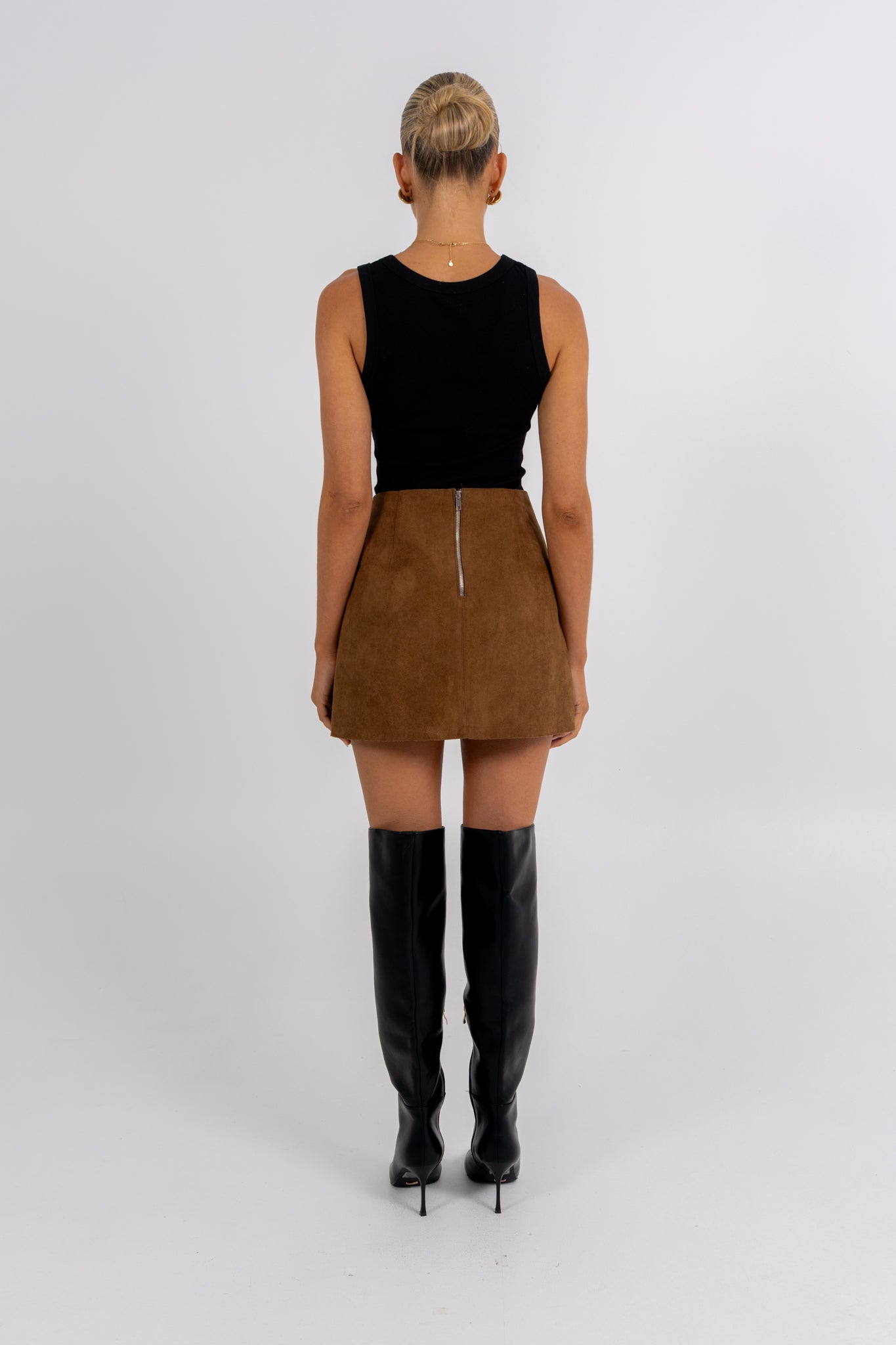 Reya Mini Skirt Tan Brown
