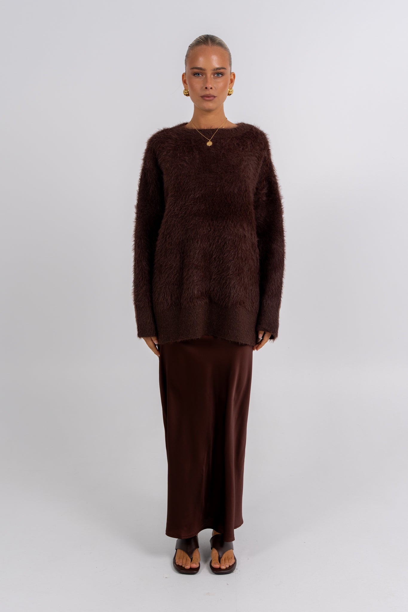 Xina Maxi Skirt Chocolate