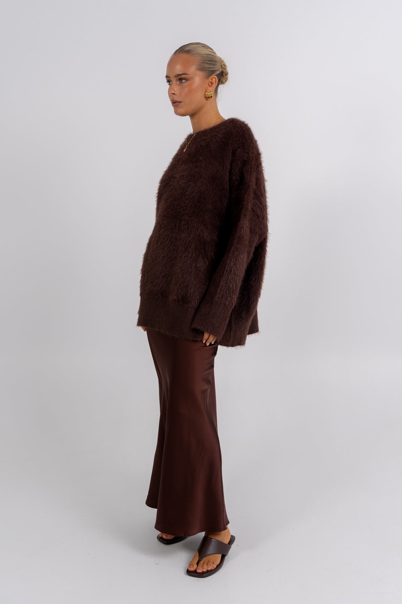 Xina Maxi Skirt Chocolate