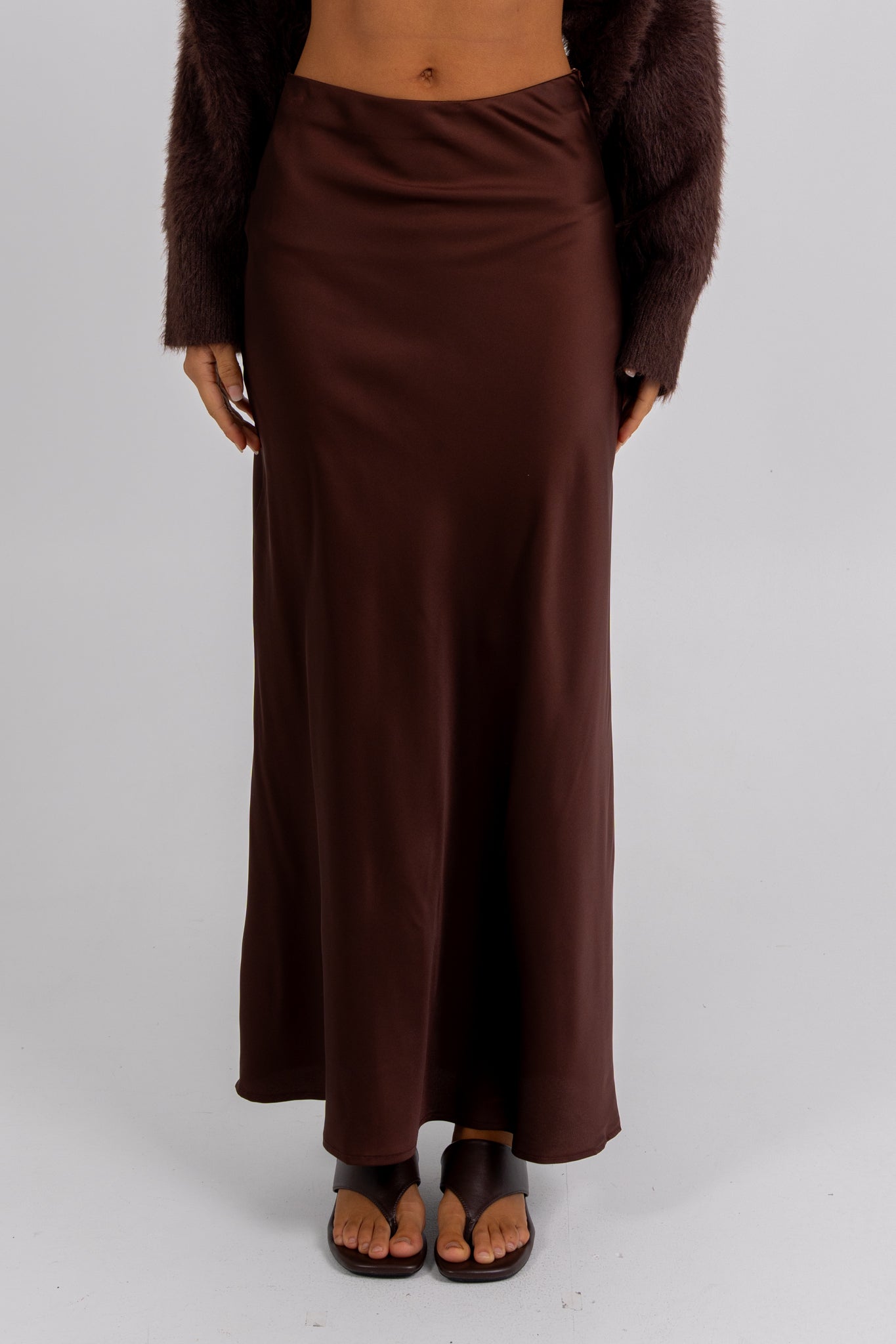 Xina Maxi Skirt Chocolate