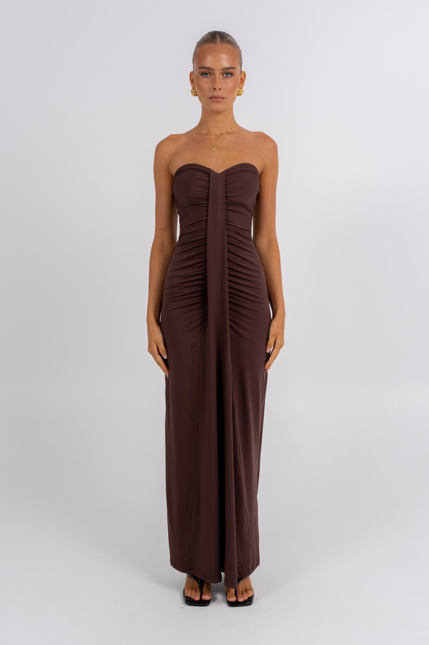 Nicole Maxi Dress Chocolate