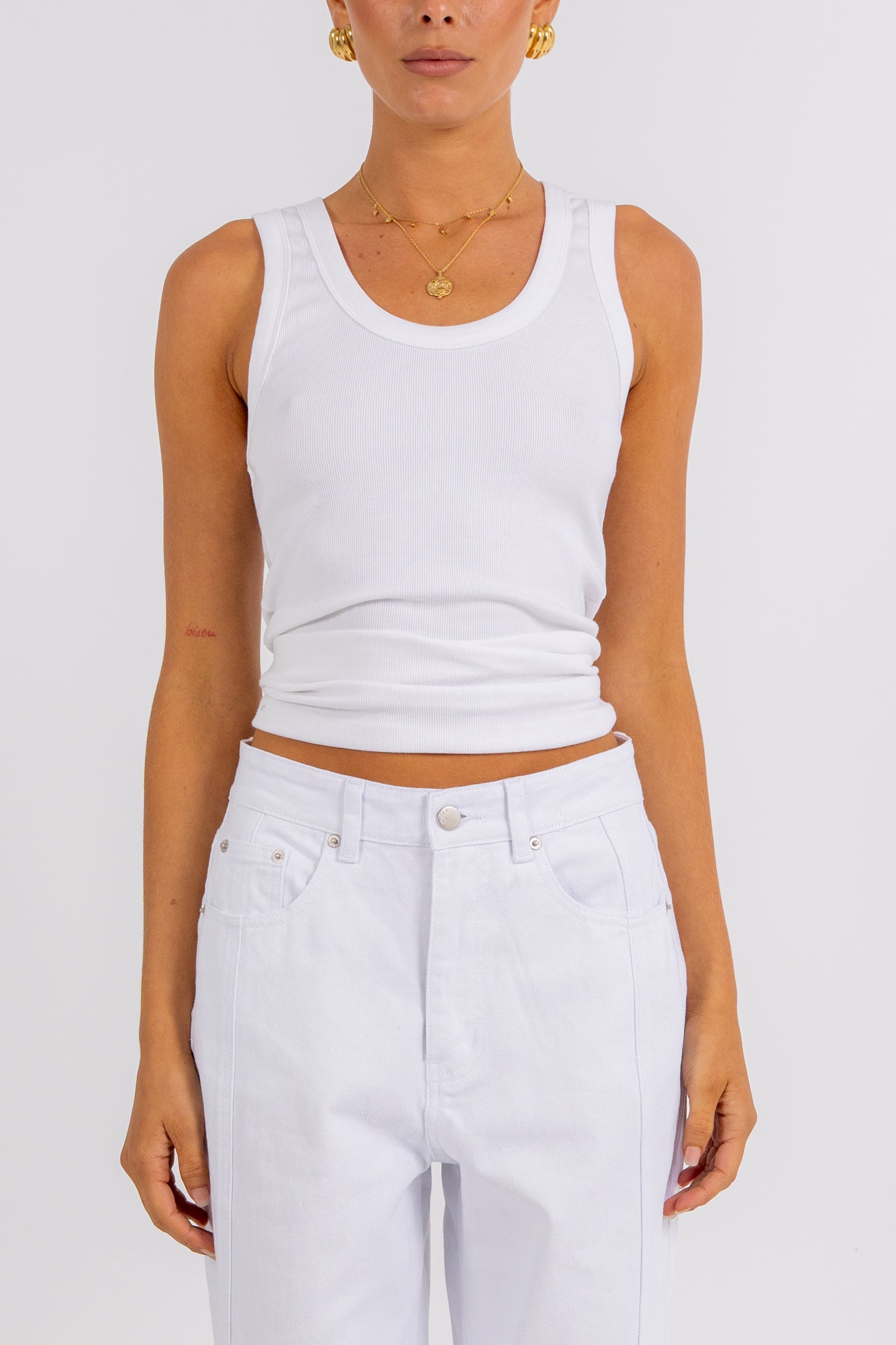 Janey Wide Leg Jeans White