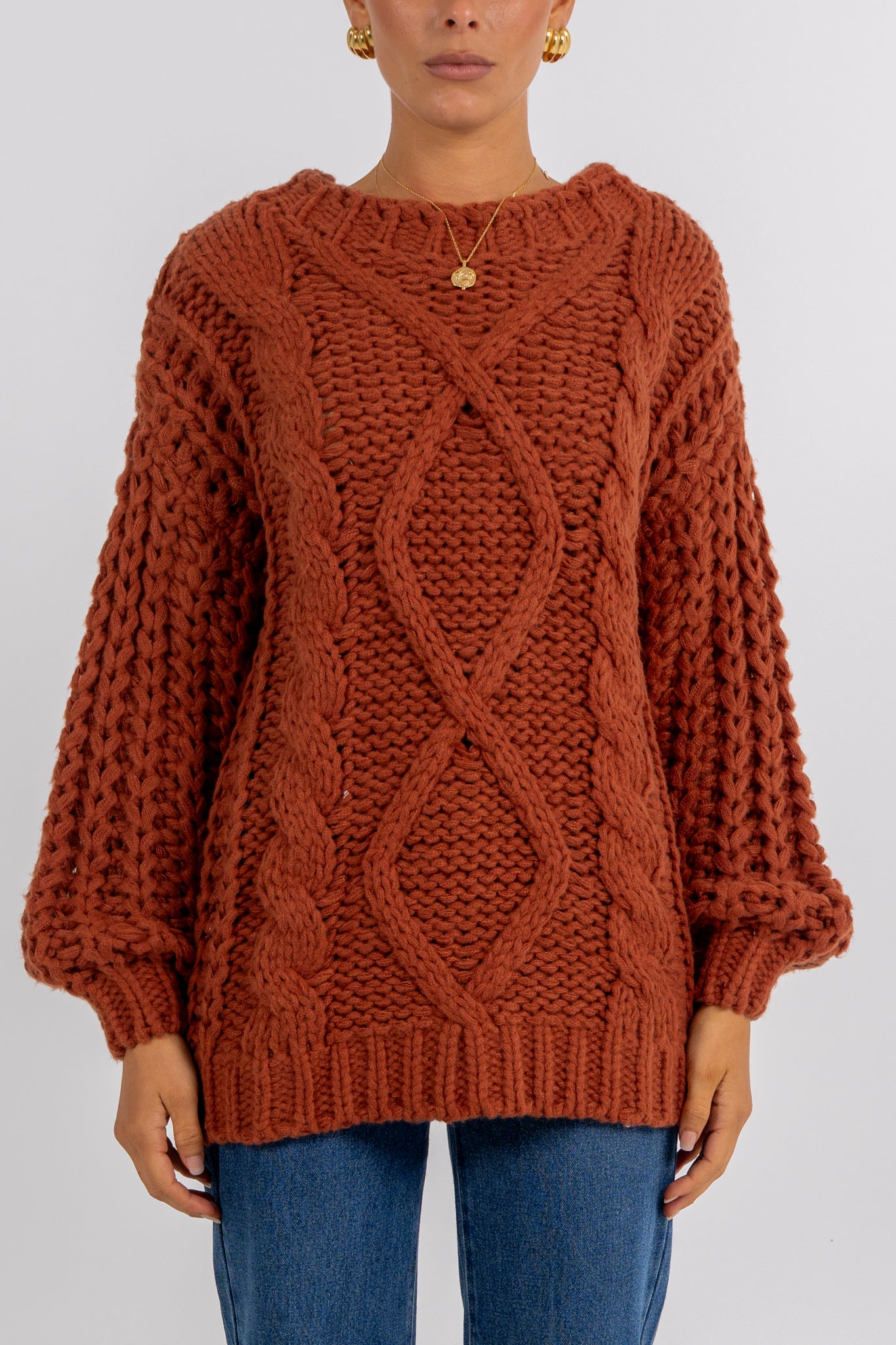Nuriah Knit Jumper Rust