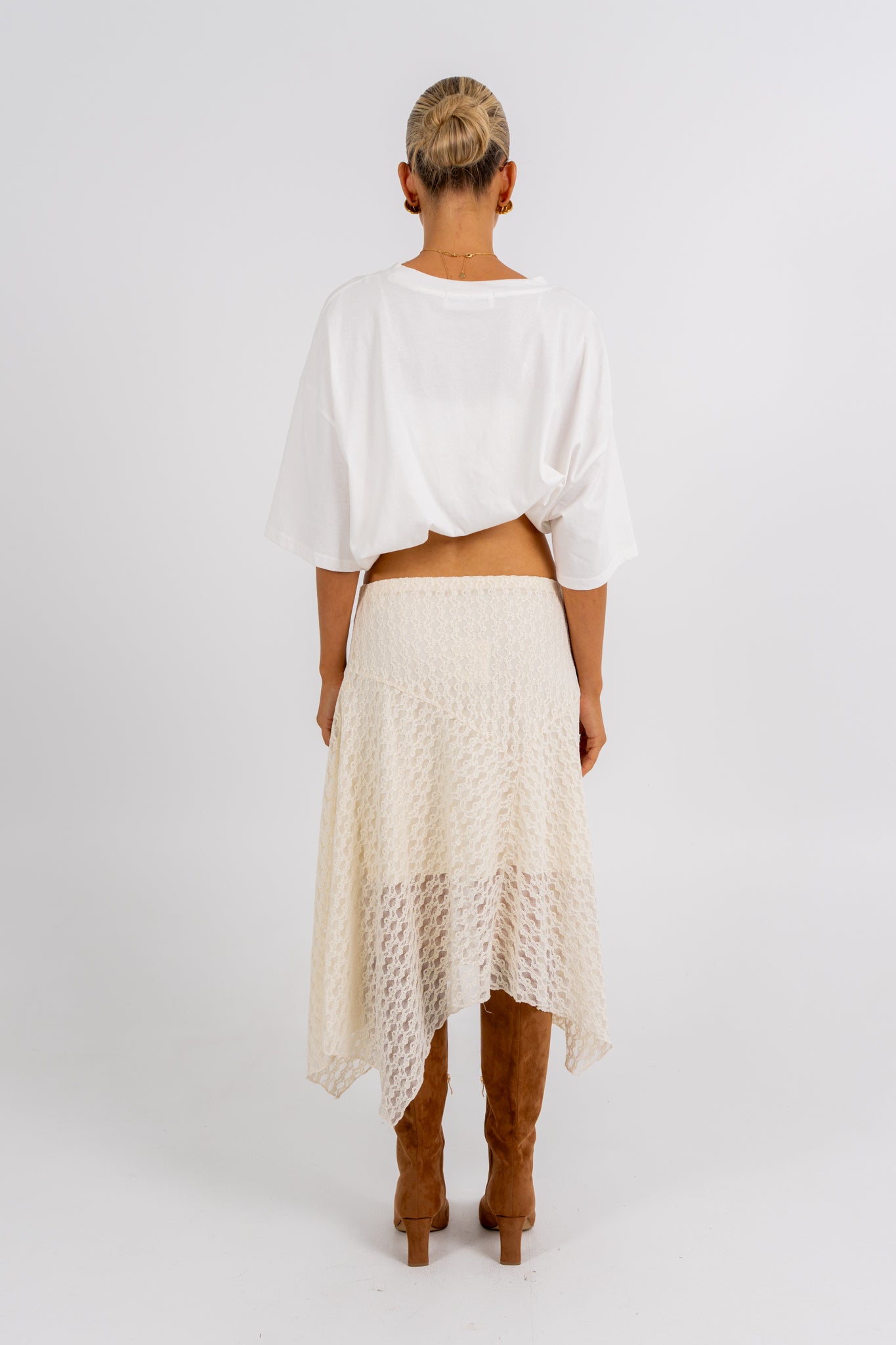 Jade Midi Skirt Cream
