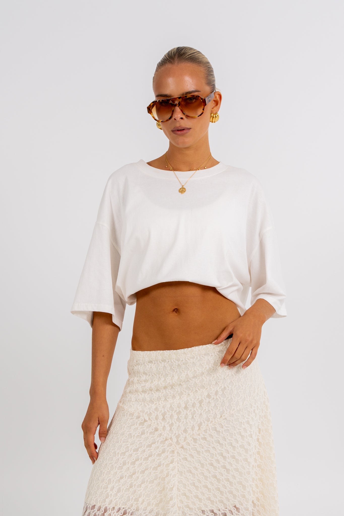 Jade Midi Skirt Cream
