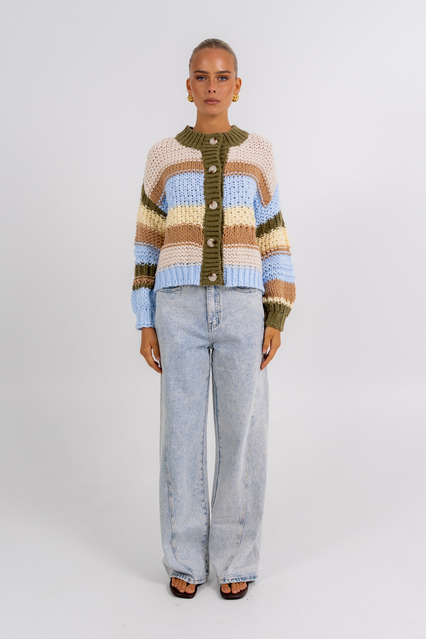 Lenora Cardigan Desert Stripe