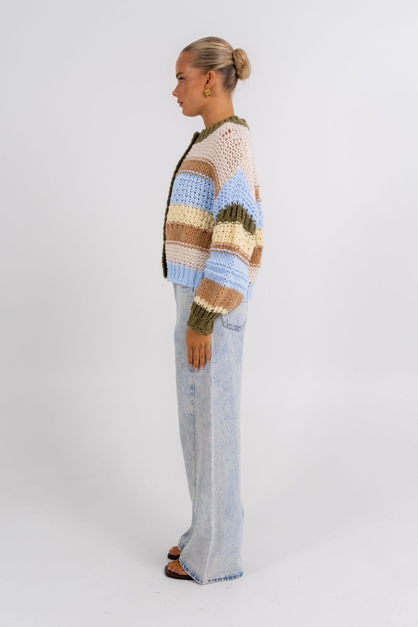 Lenora Cardigan Desert Stripe