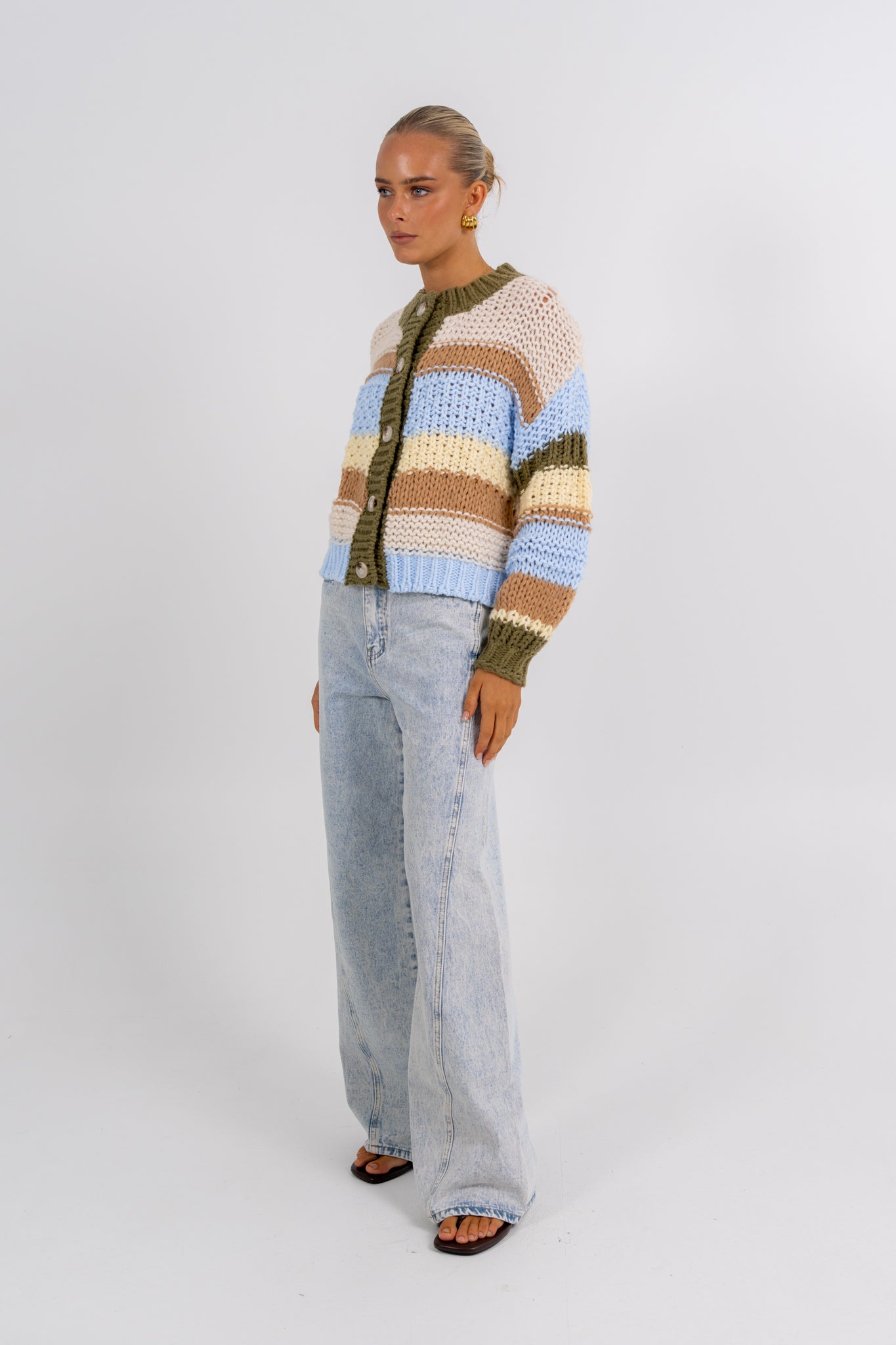 Lenora Cardigan Desert Stripe