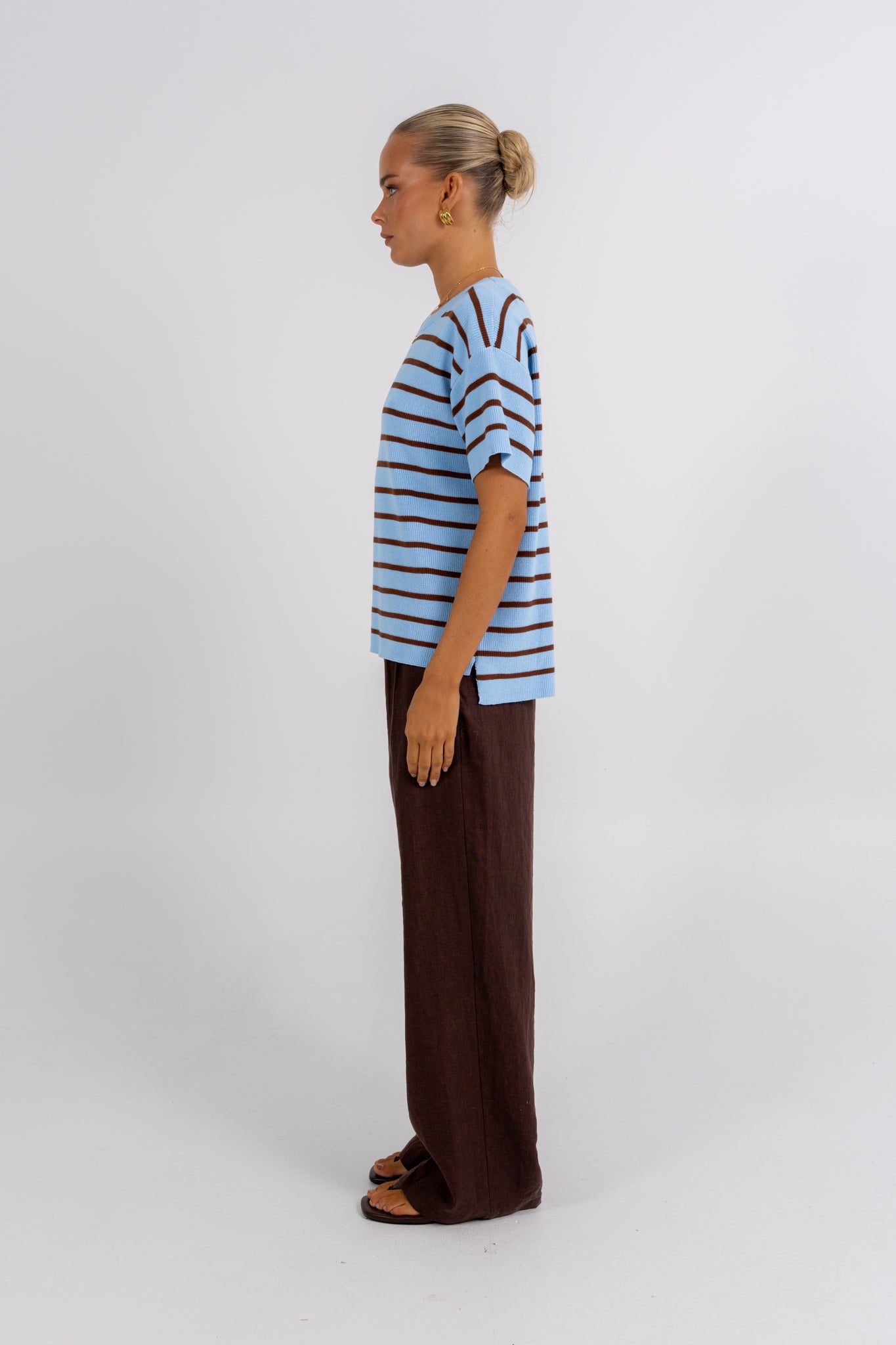 Raine Top Chocolate Stripe