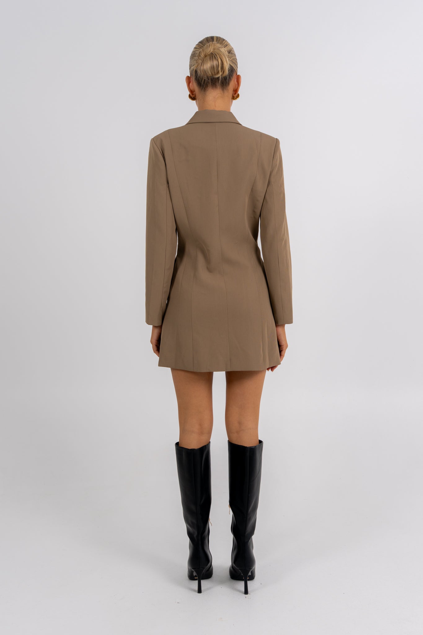 Cassie Blazer Dress Mocha