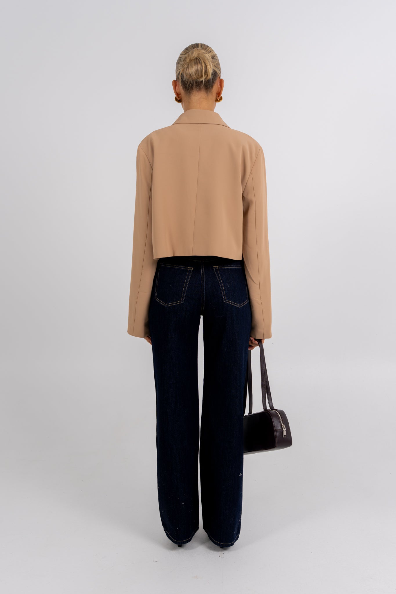 Jovie Cropped Shirt Beige