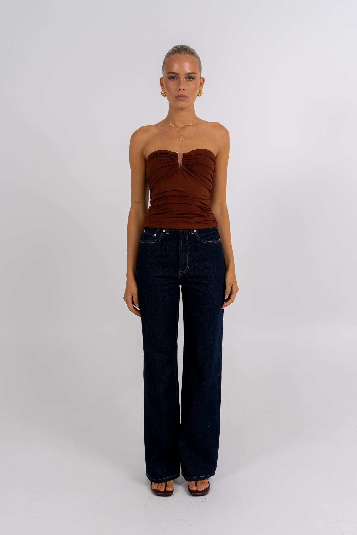 Bannie Strapless Top Chocolate