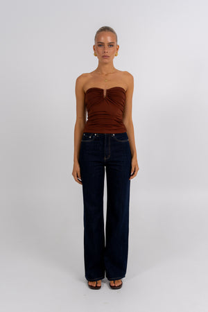 Bannie Strapless Top Chocolate